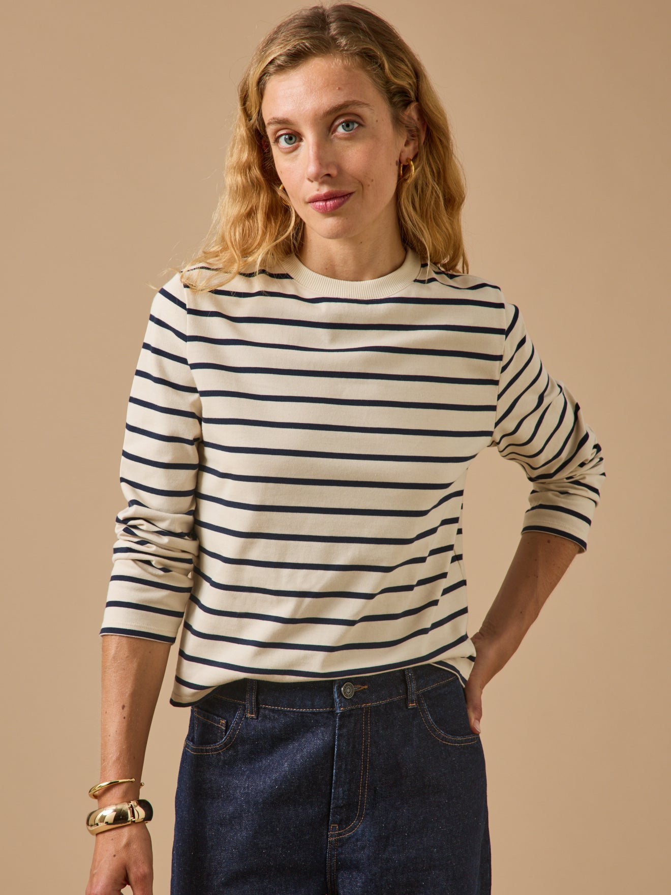 T-shirt marinière femme coton biologique