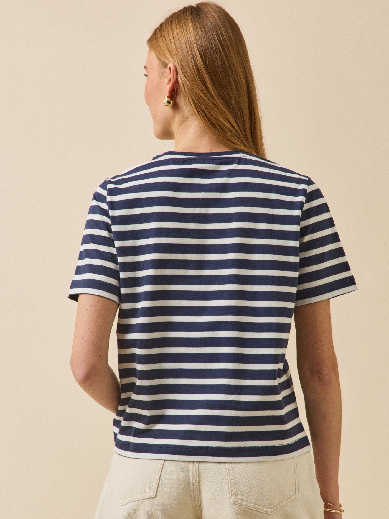 Gestreept damesshirt - biokatoen
