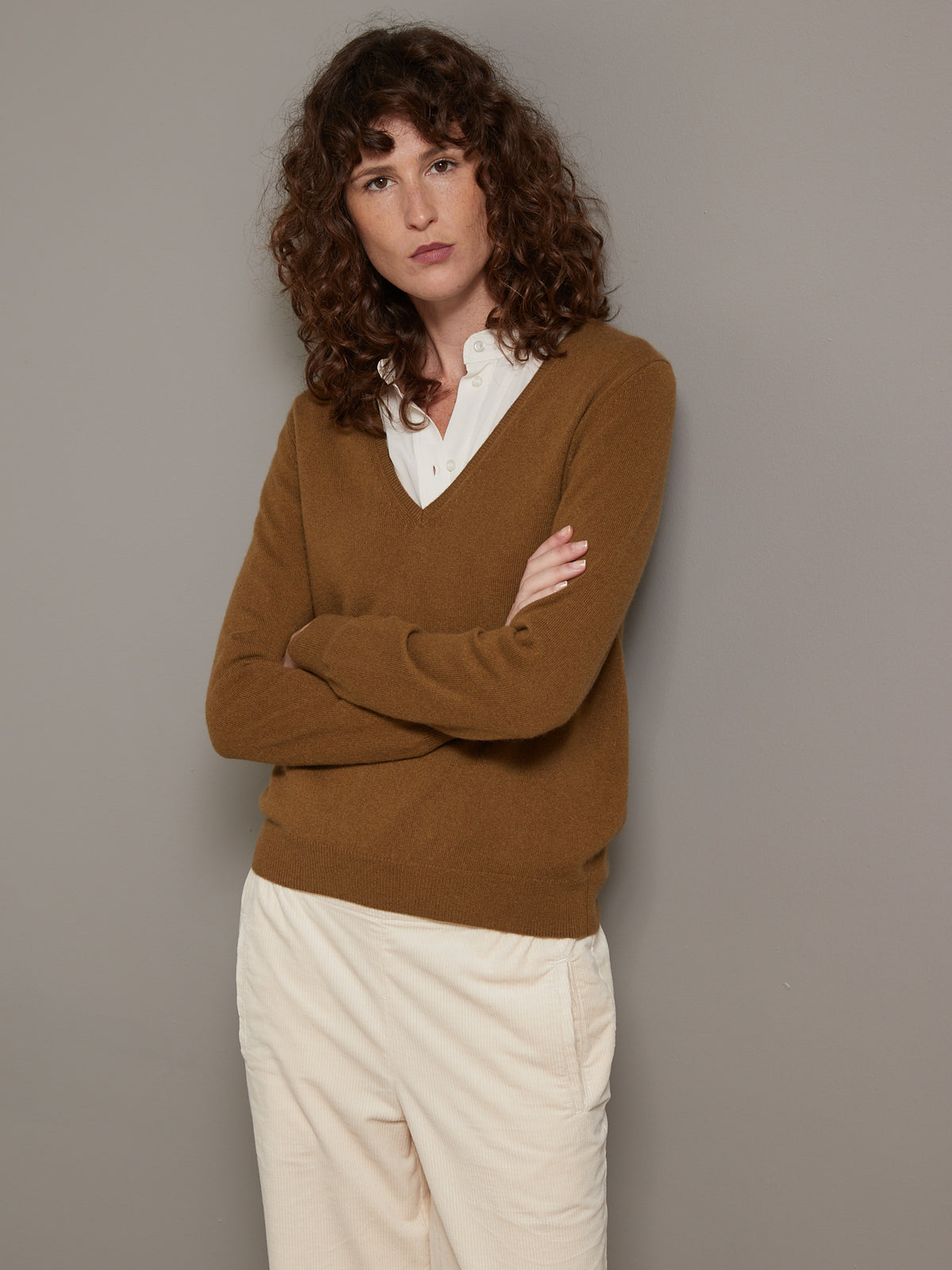Pull col V femme - Collection Cachemire