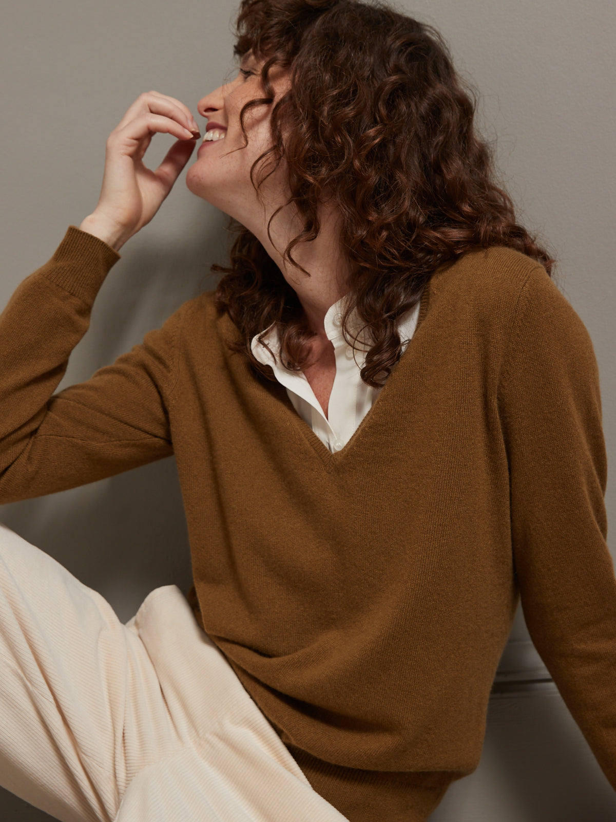 Pull col V femme - Collection Cachemire