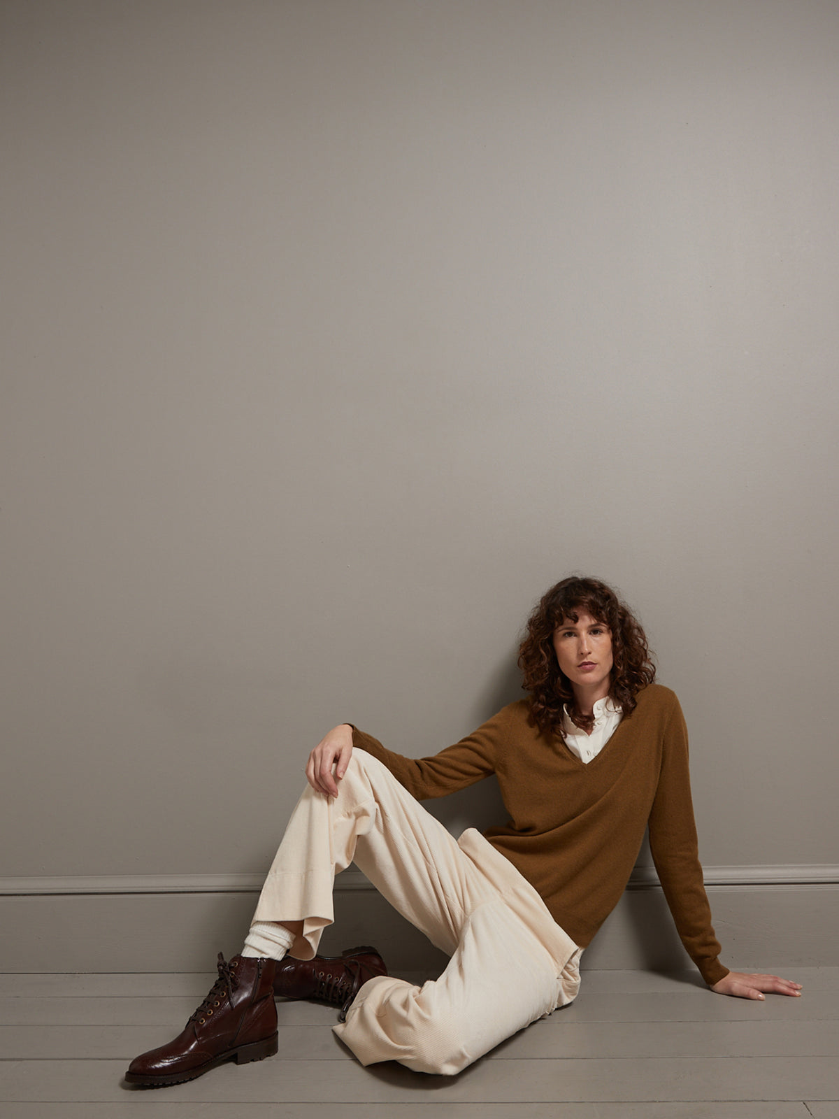 Pull col V femme - Collection Cachemire