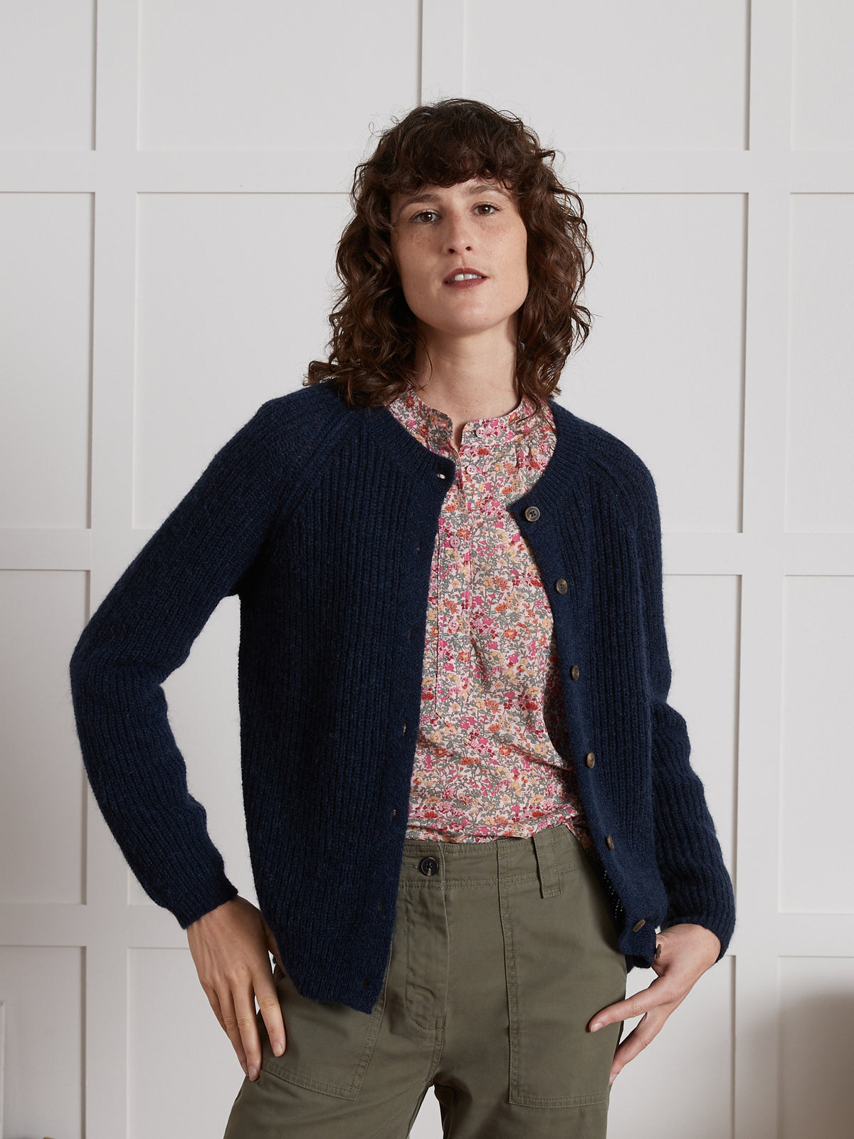 Cardigan maille perlée femme