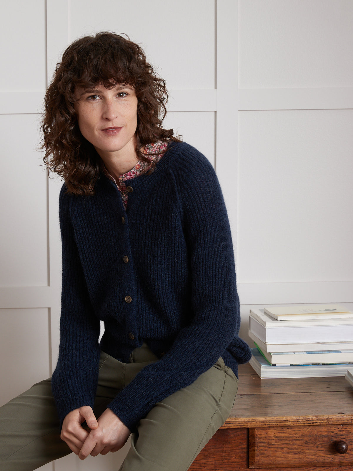 Cardigan maille perlée femme