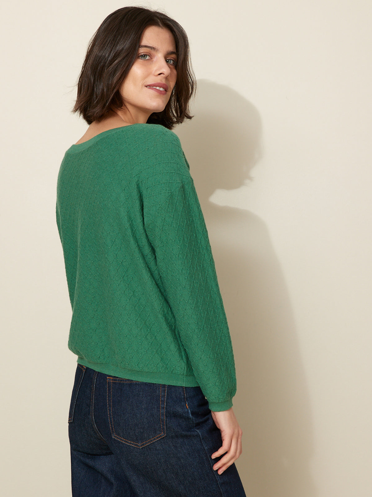 Pull réversible femme - coton biologique et cachemire