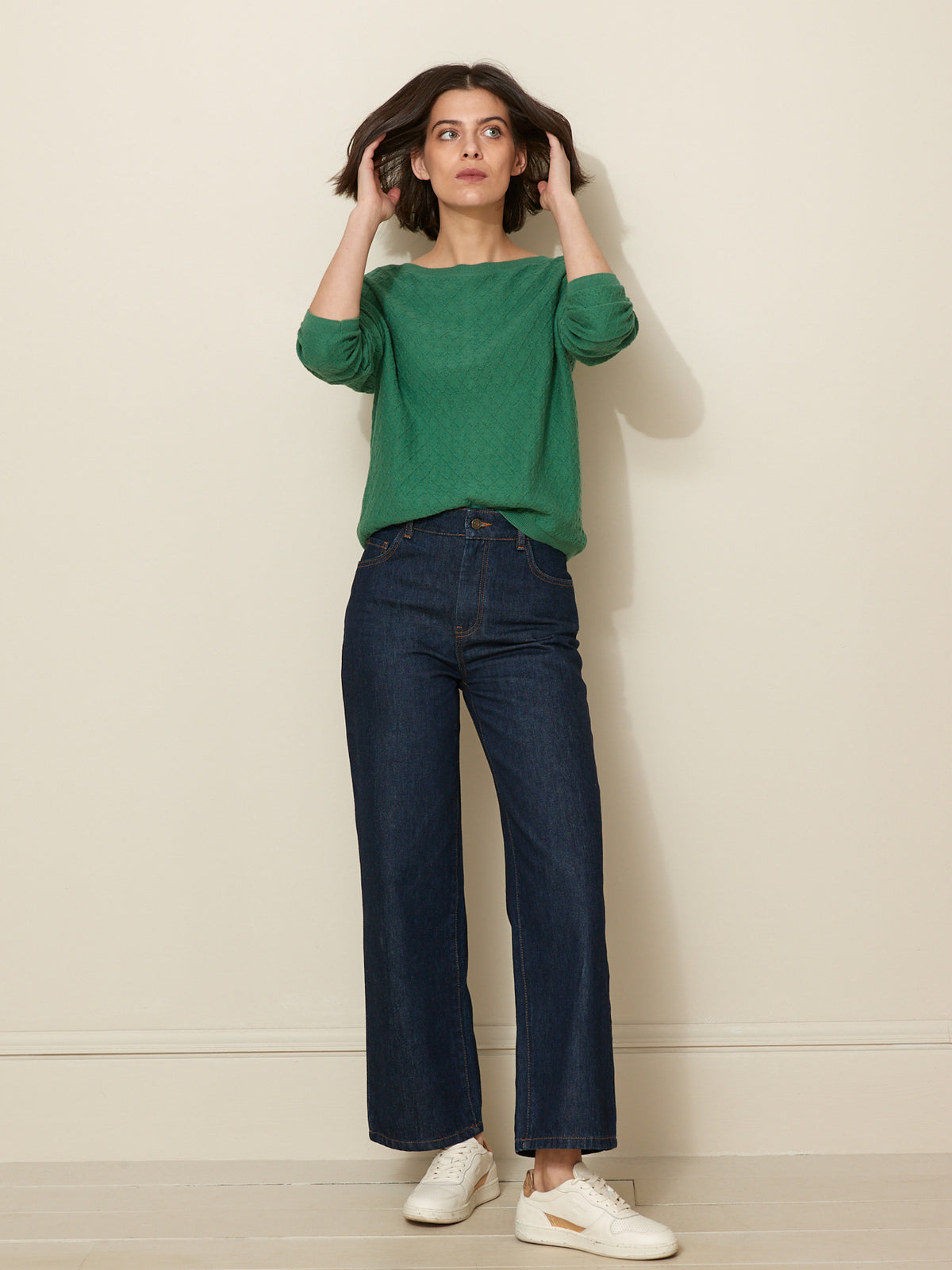 Pull réversible femme - coton biologique et cachemire
