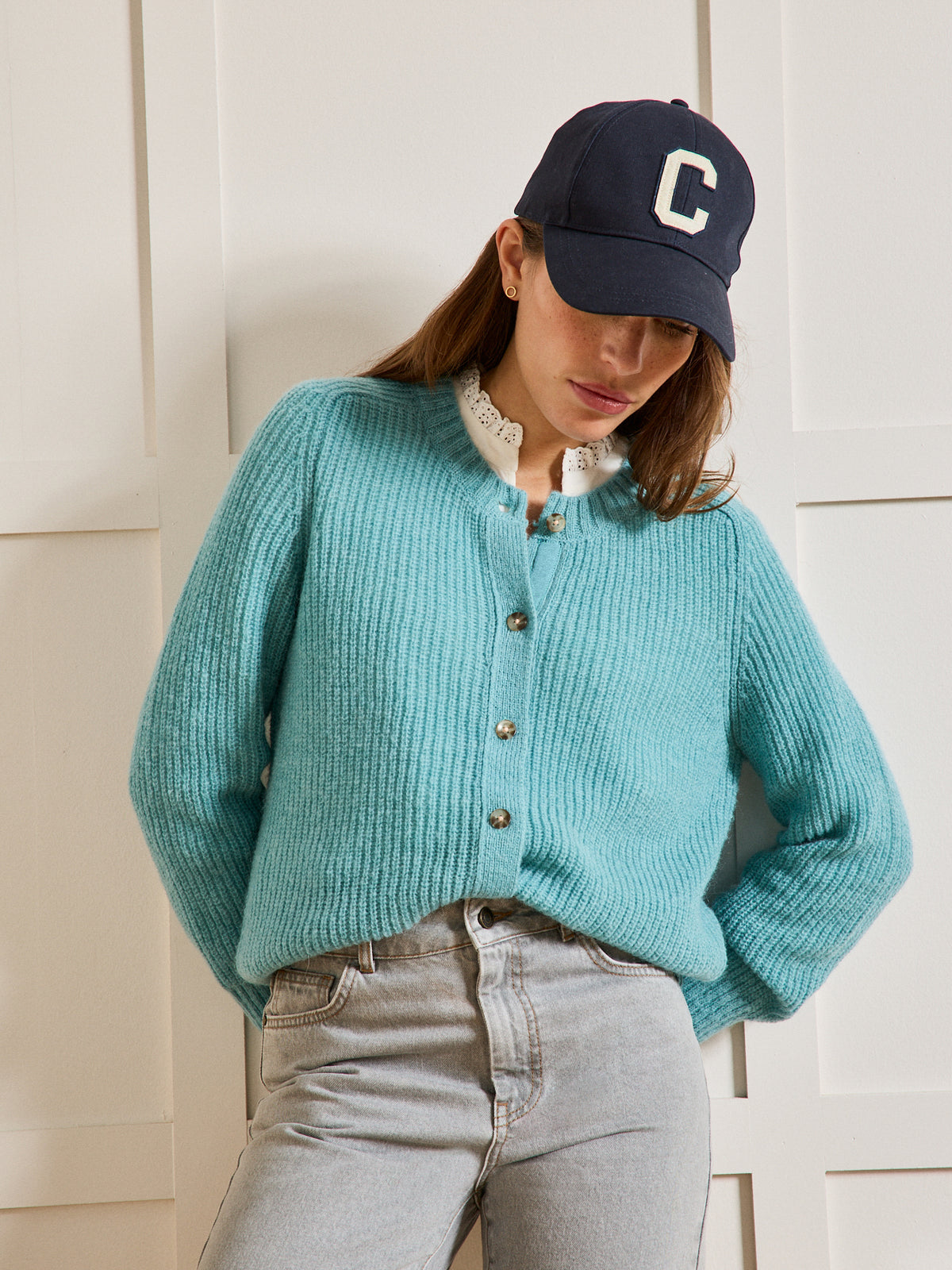 Cardigan femme avec laine, alpaga et mohair