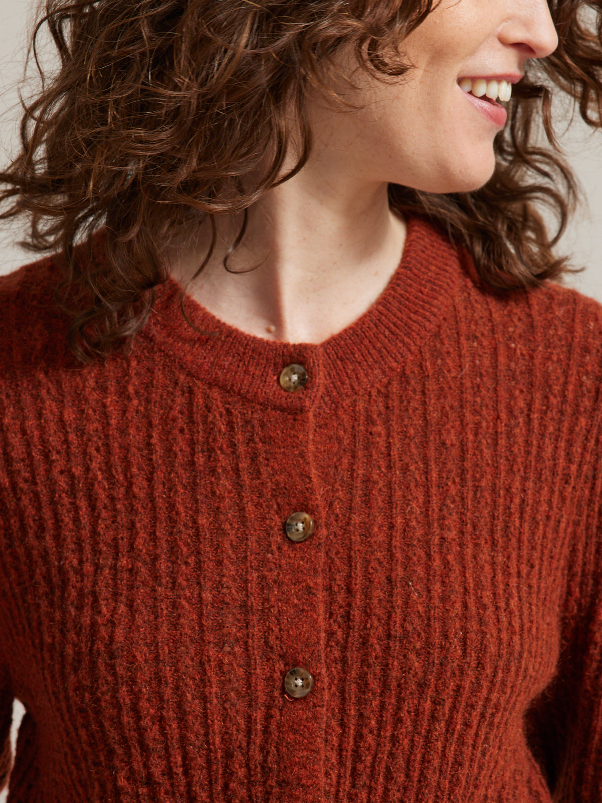 Gilet torsadé femme mélange mohair
