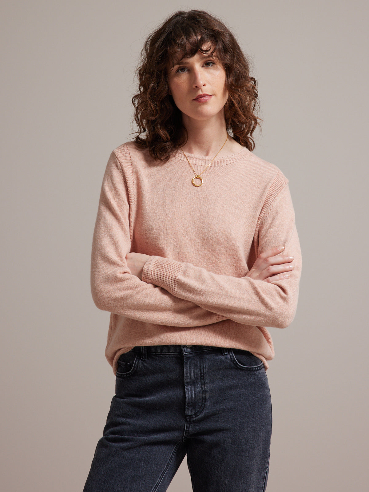 Pull col rond femme laine mérinos RWS*