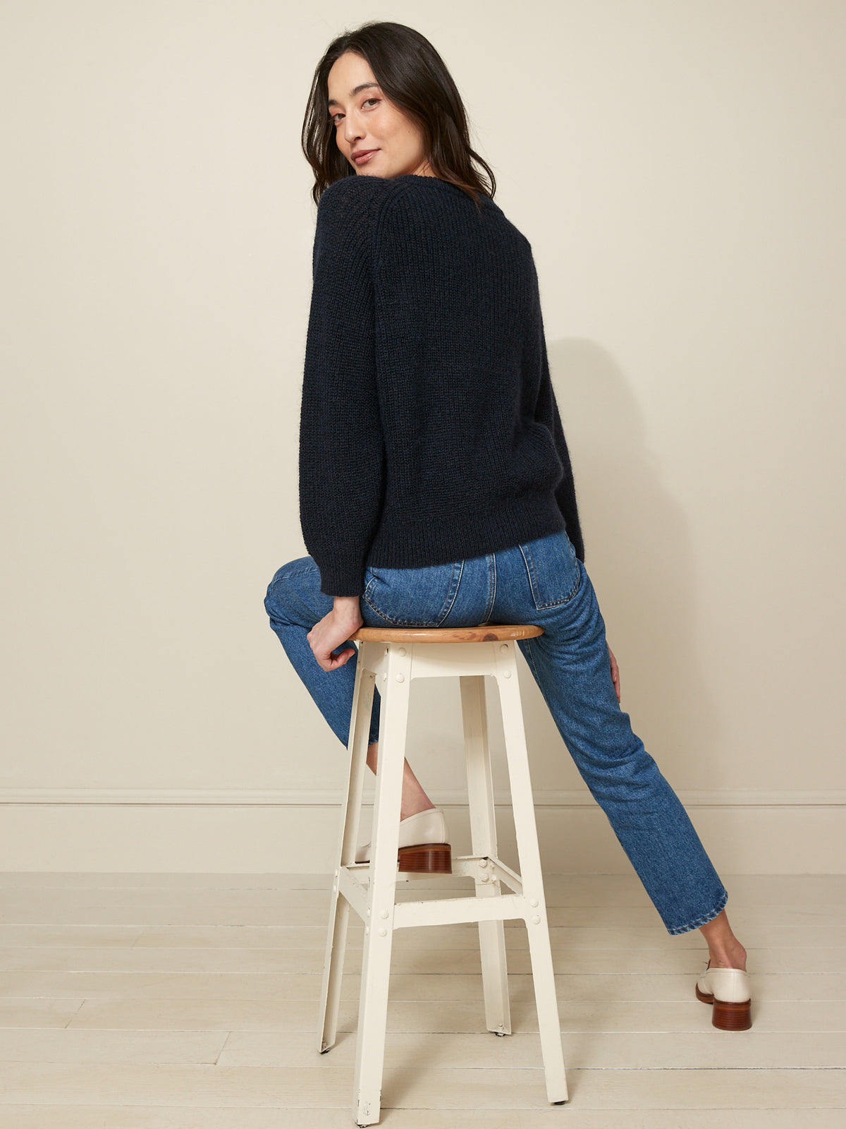 Damescardigan in een mix met mohair