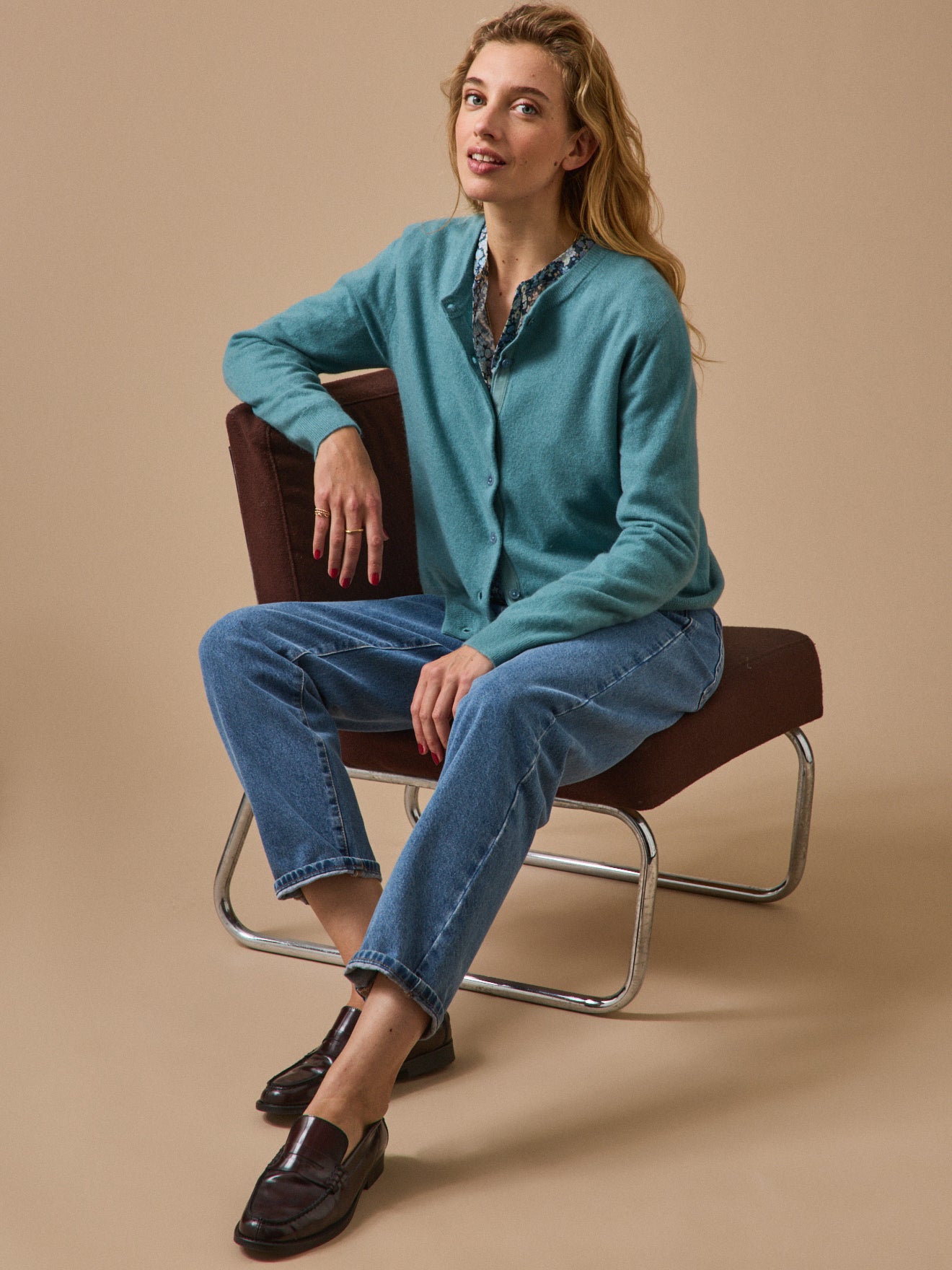 Damescardigan met knoopsluiting - Kasjmier collectie