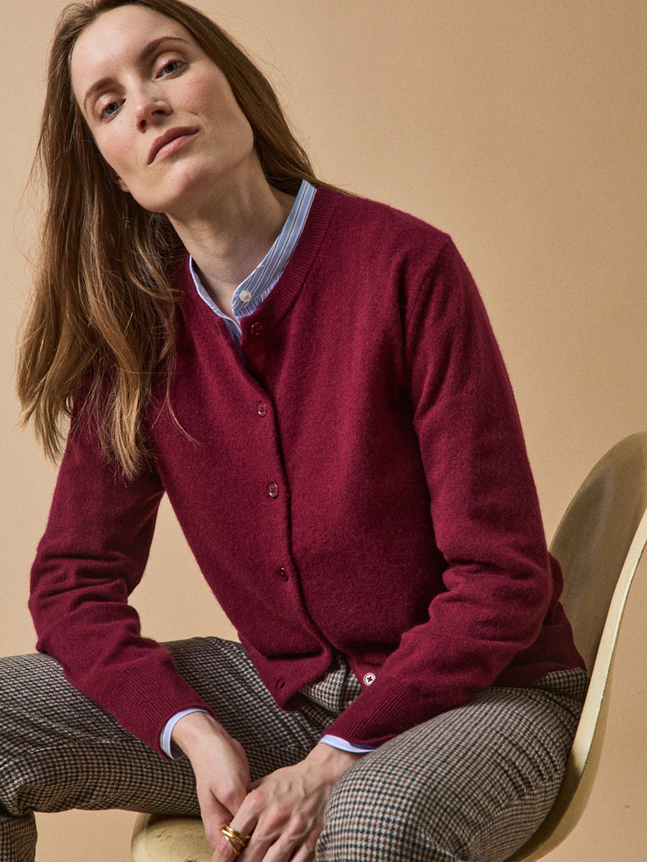 Damescardigan met knoopsluiting - Kasjmier collectie