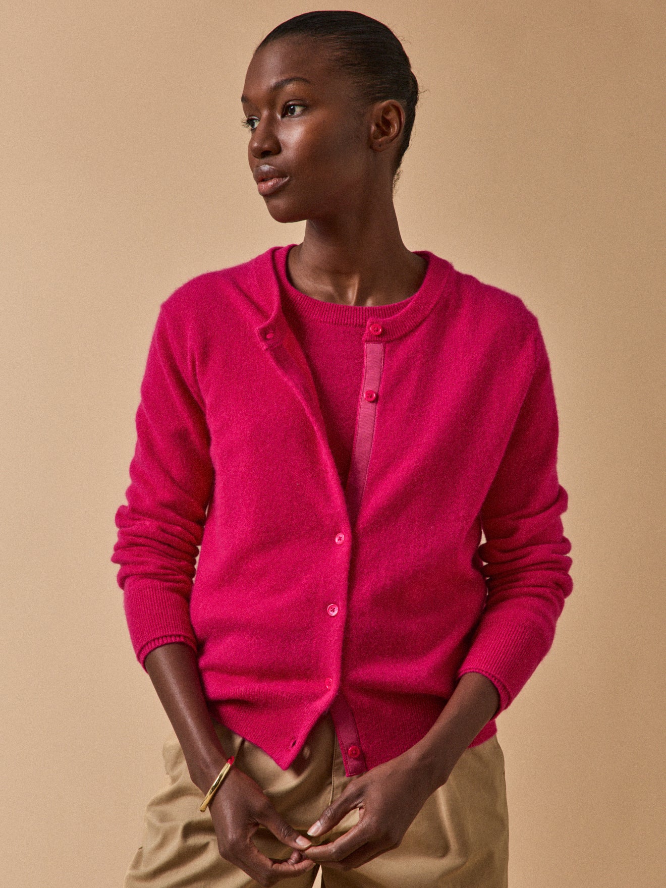 Gilet boutonné femme - Collection Cachemire