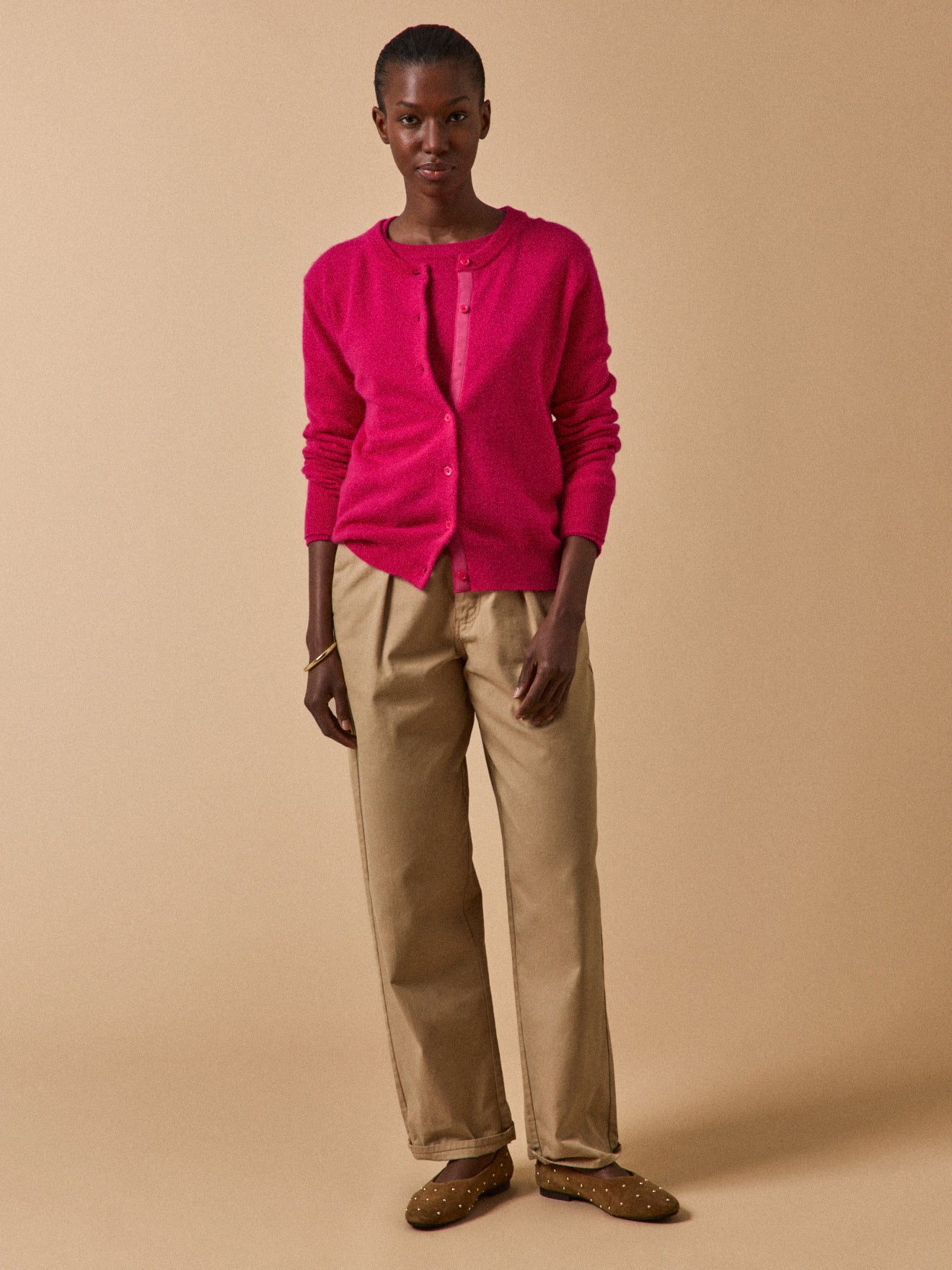 Damescardigan met knoopsluiting - Kasjmier collectie