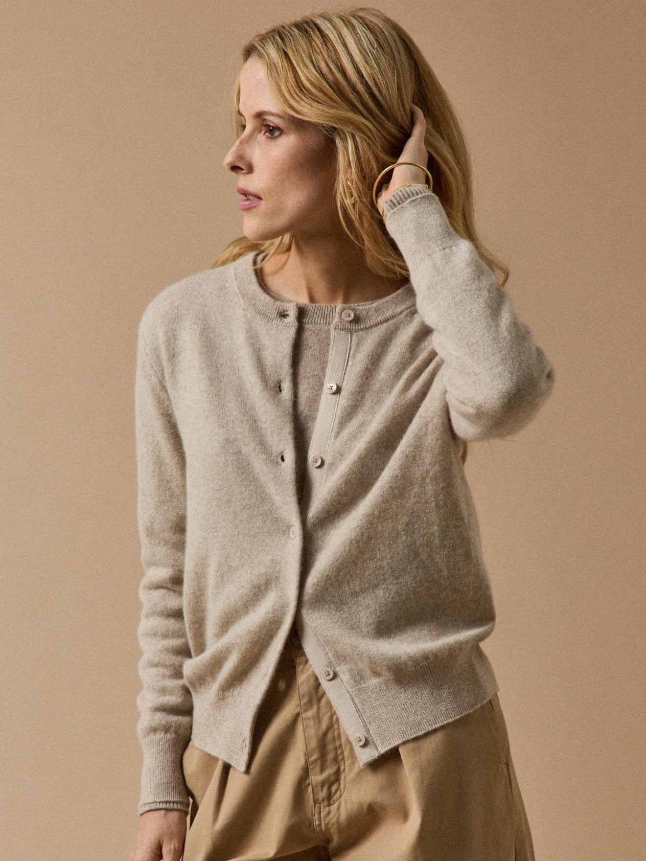 Damescardigan met knoopsluiting - Kasjmier collectie