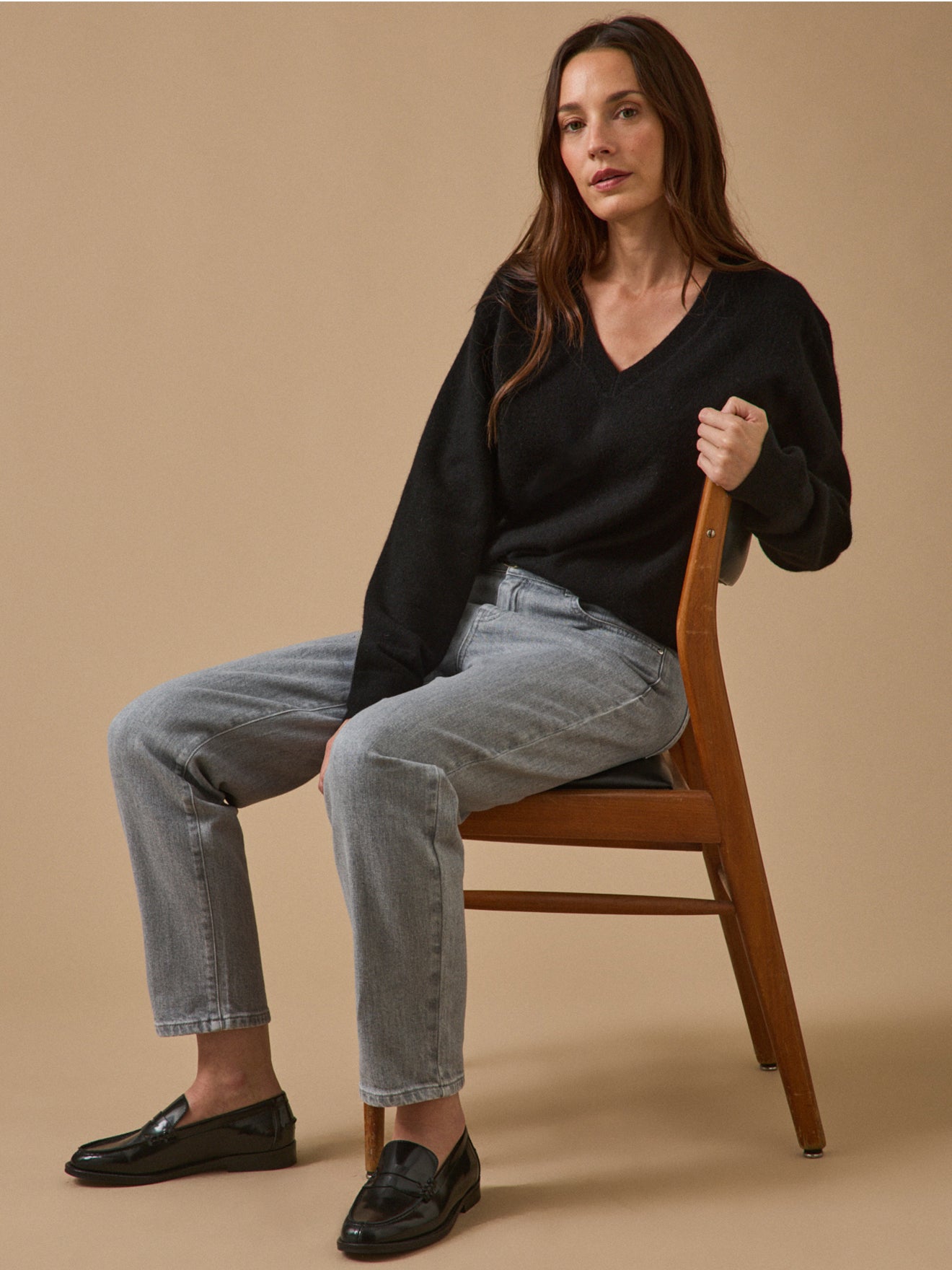 Pull col V femme - Collection Cachemire