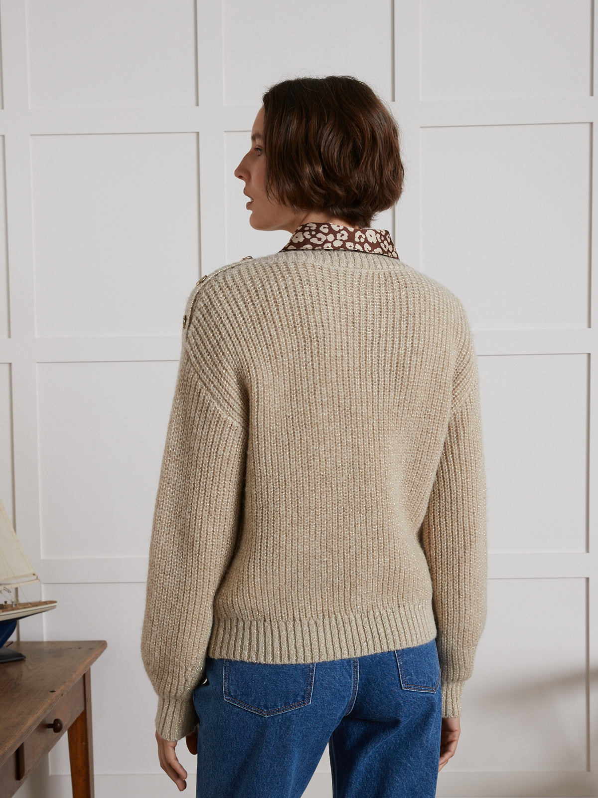 Damestrui in glanzend tricot