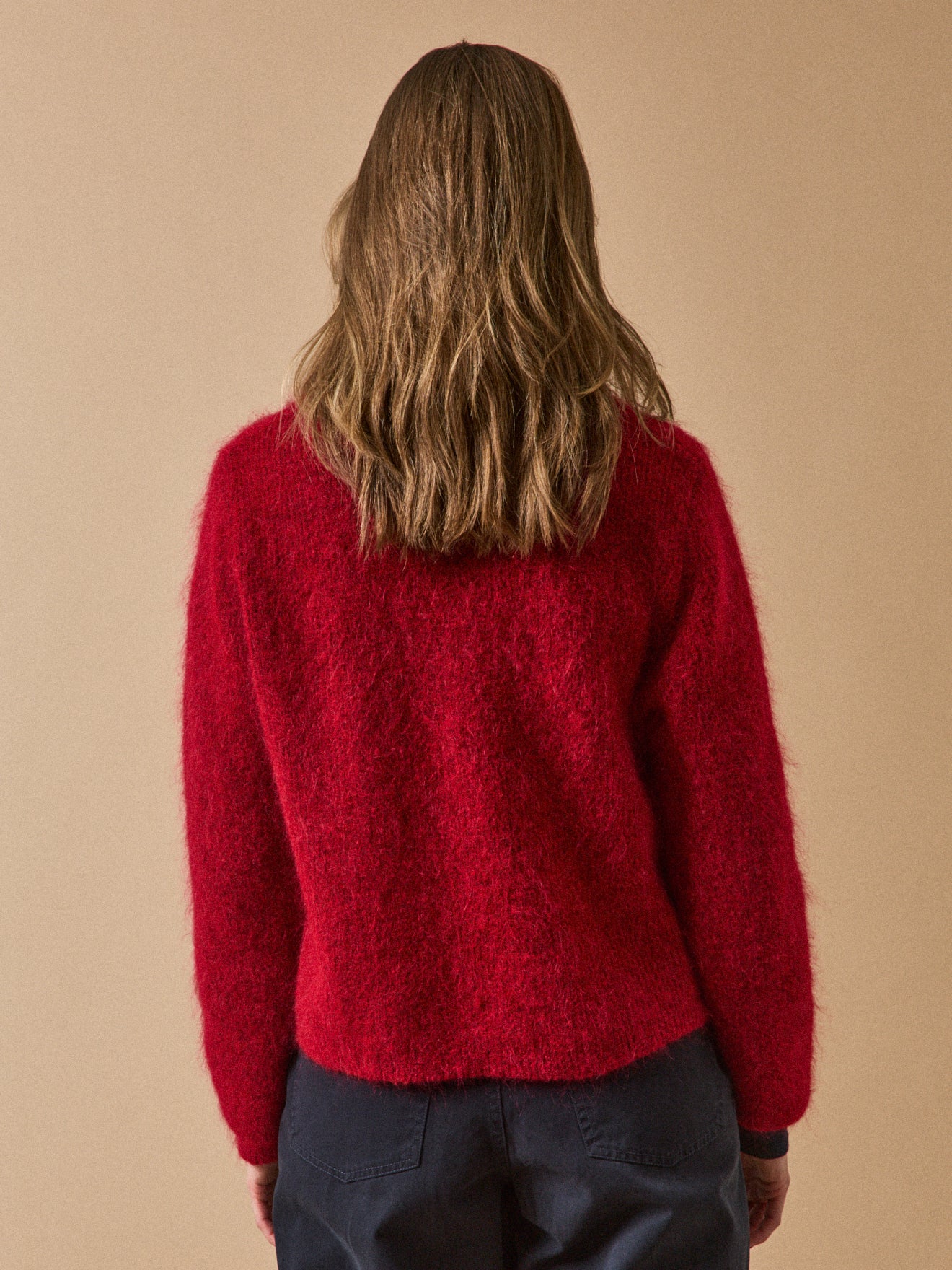Damescardigan met wol en mohair