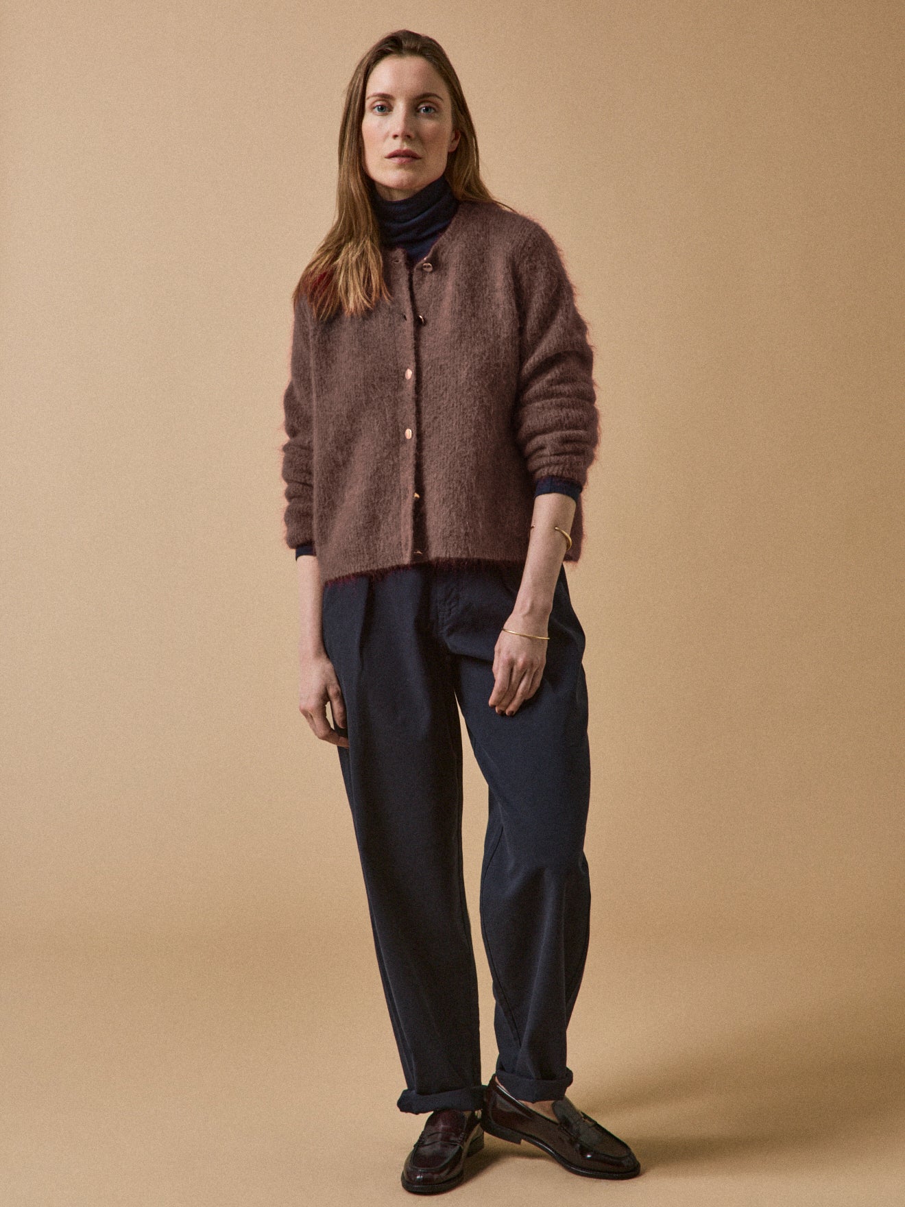 Gilet femme avec laine et mohair