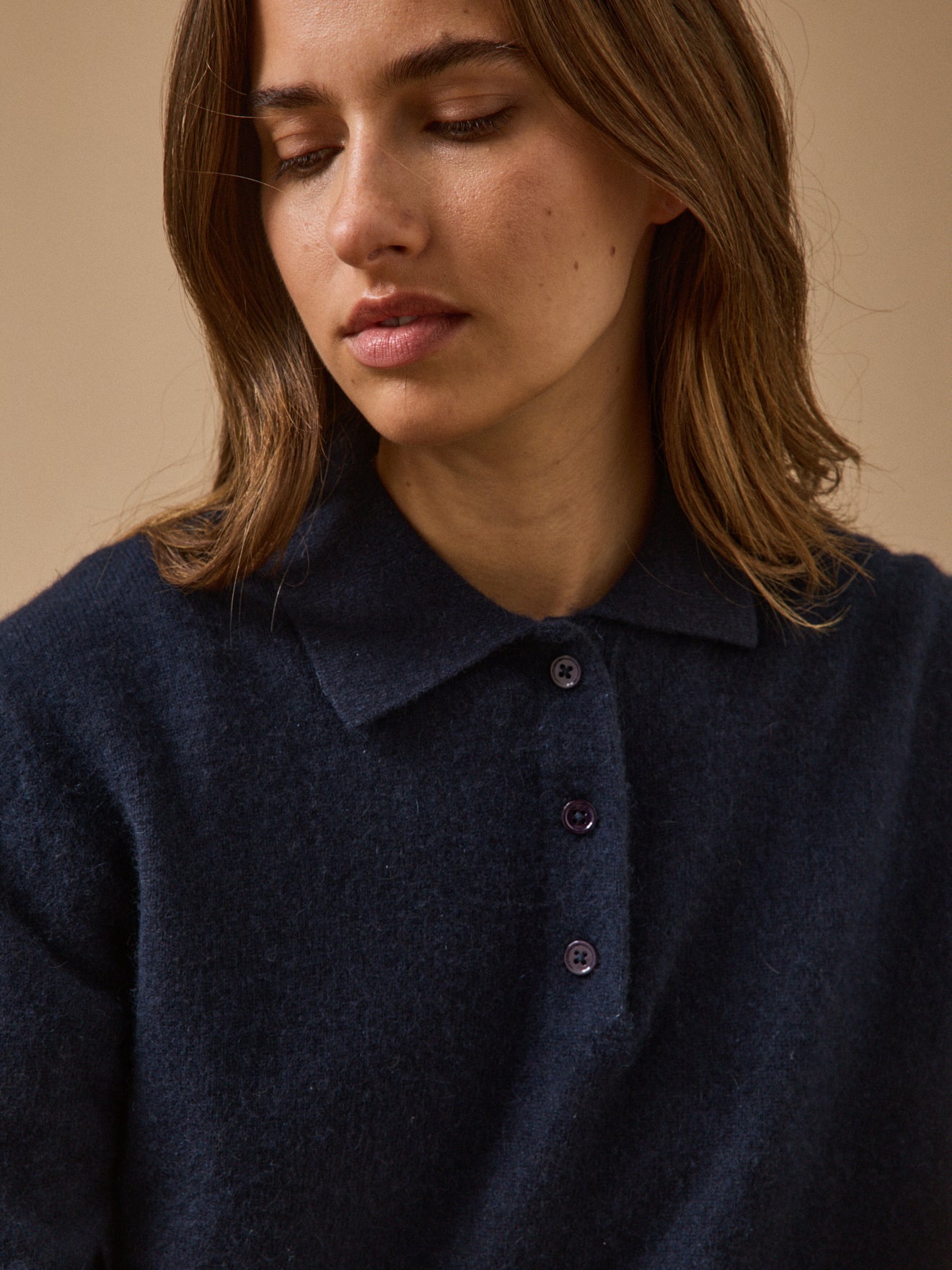 Pull col polo femme - Collection Cachemire