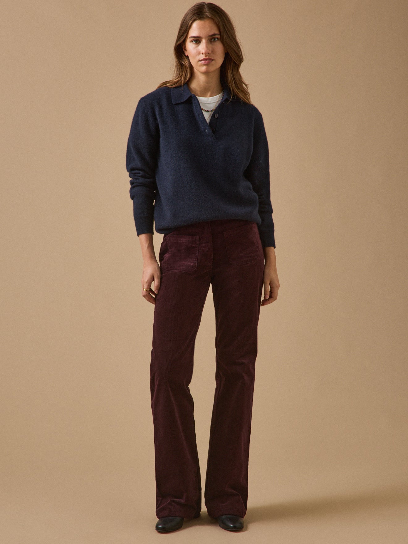 Pull col polo femme - Collection Cachemire