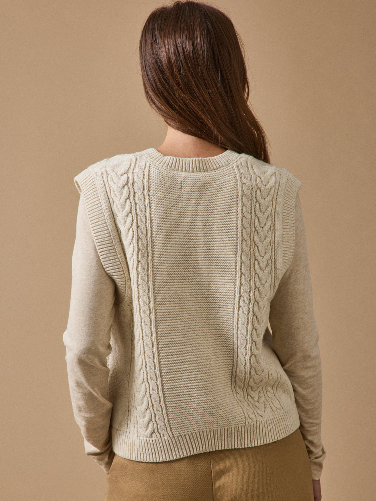 Mouwloos damesvest in RWS*-wol