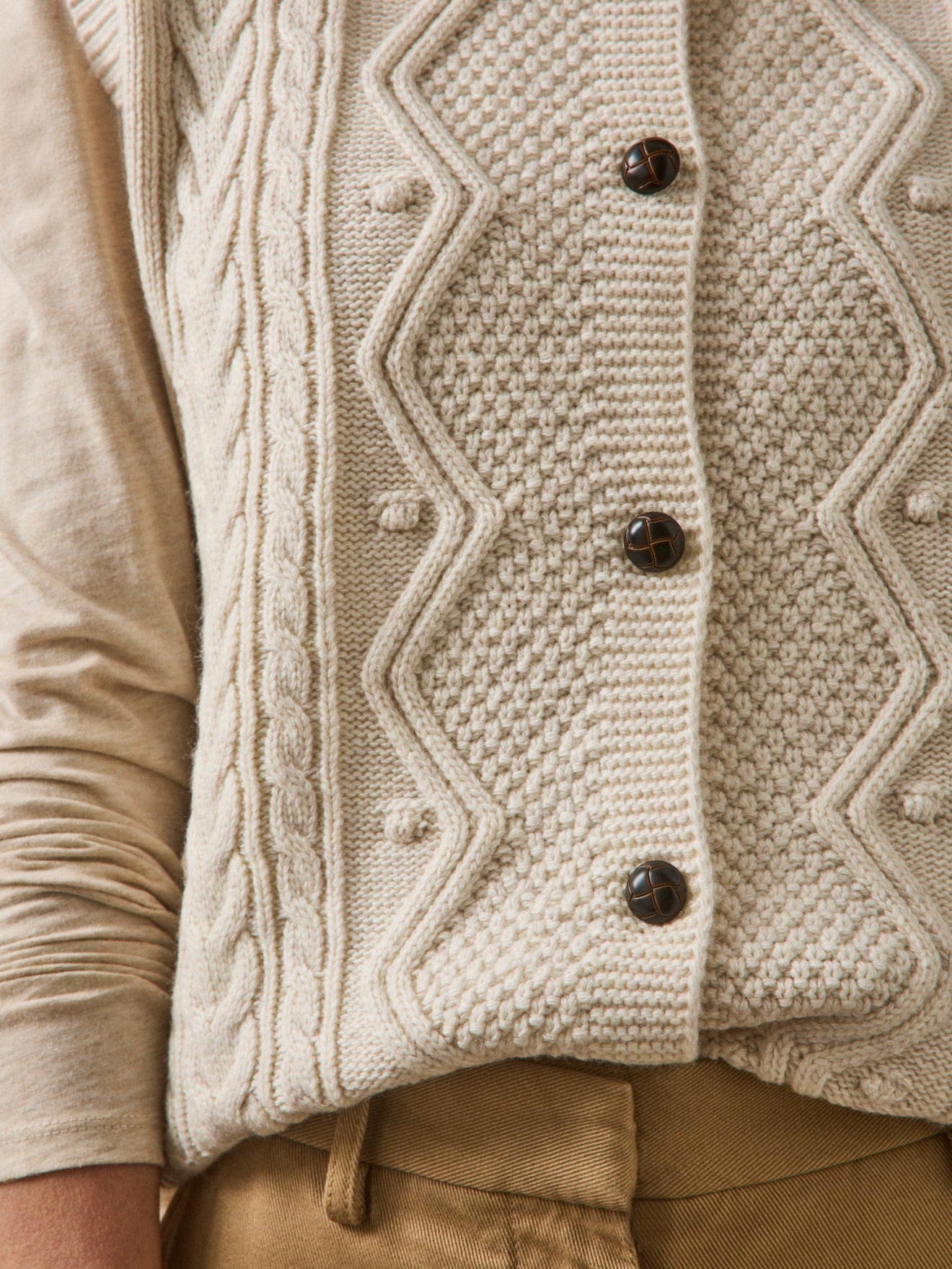 Mouwloos damesvest in RWS*-wol