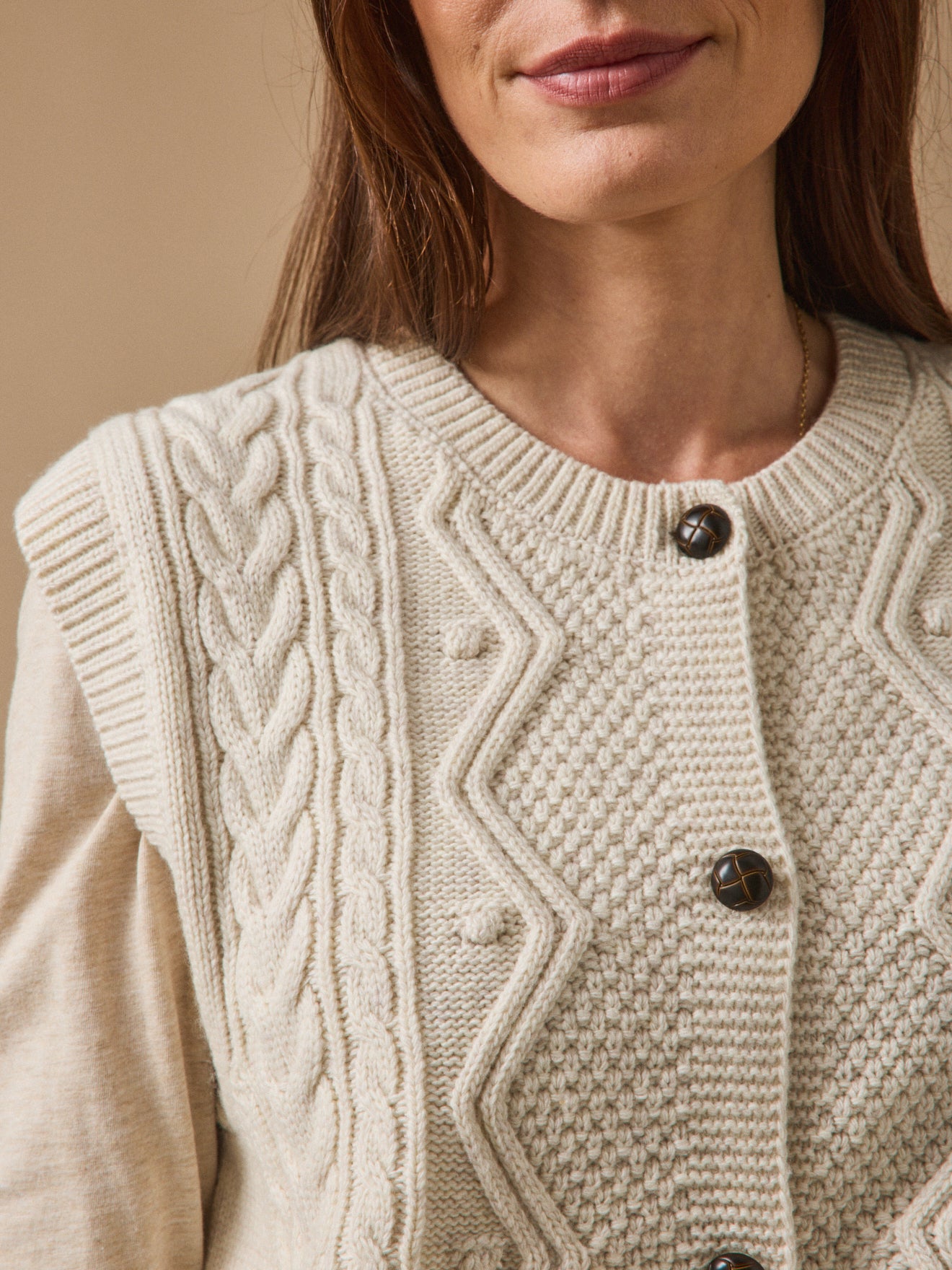Mouwloos damesvest in RWS*-wol
