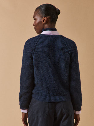 Damesvest met wol, alpaca en mohair