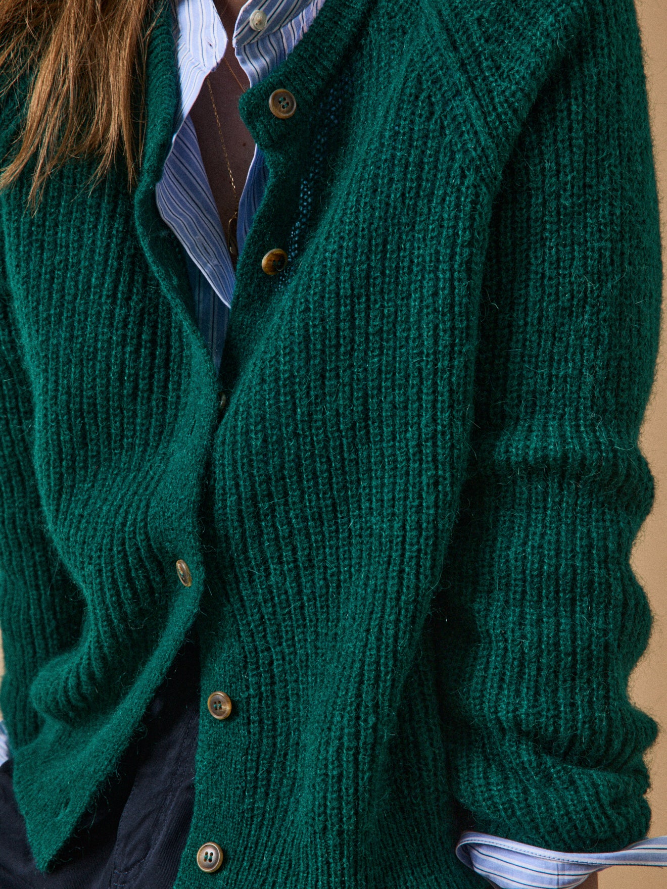 Damesvest met wol, alpaca en mohair