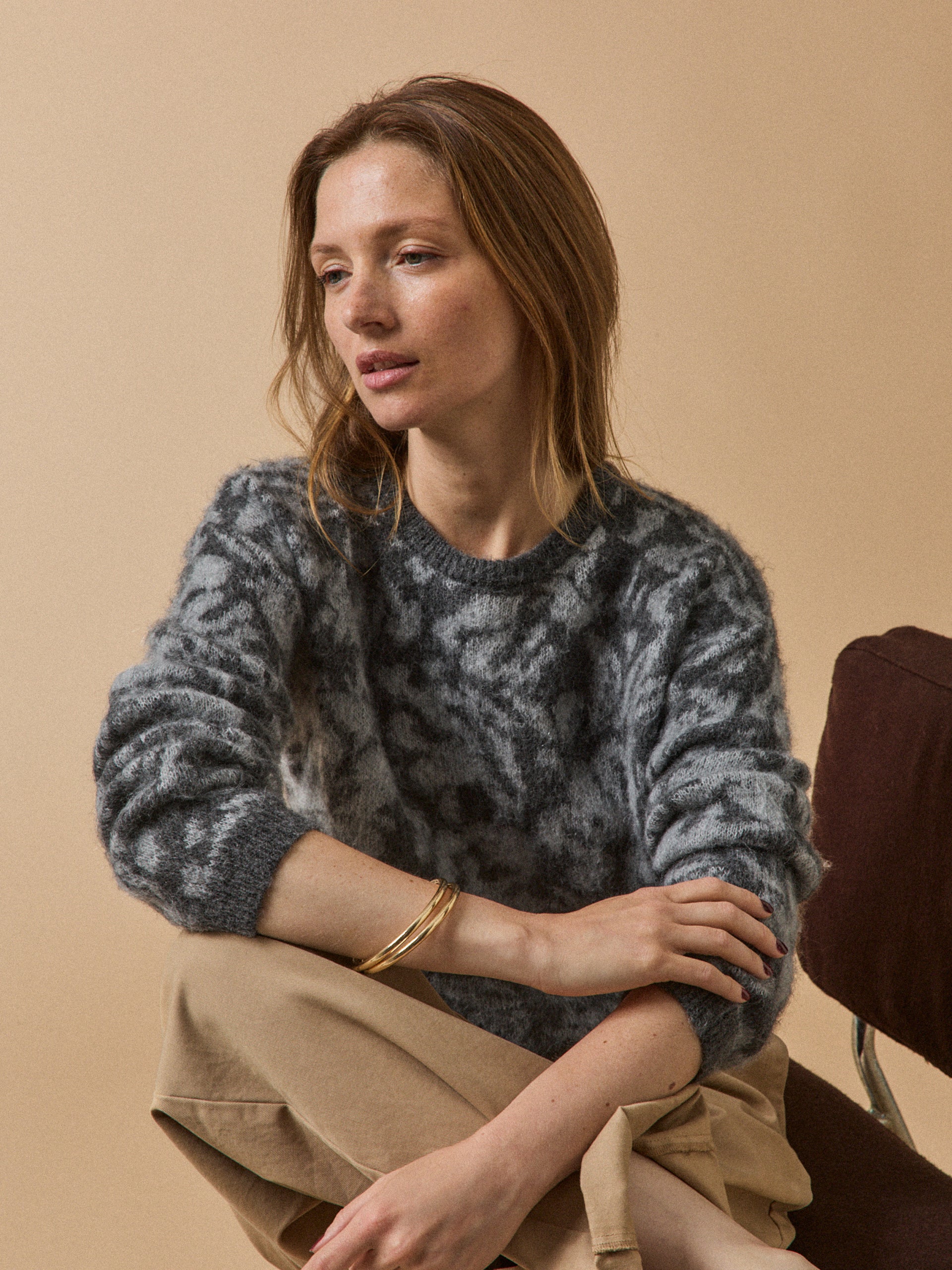 Pull jacquard Luna femme