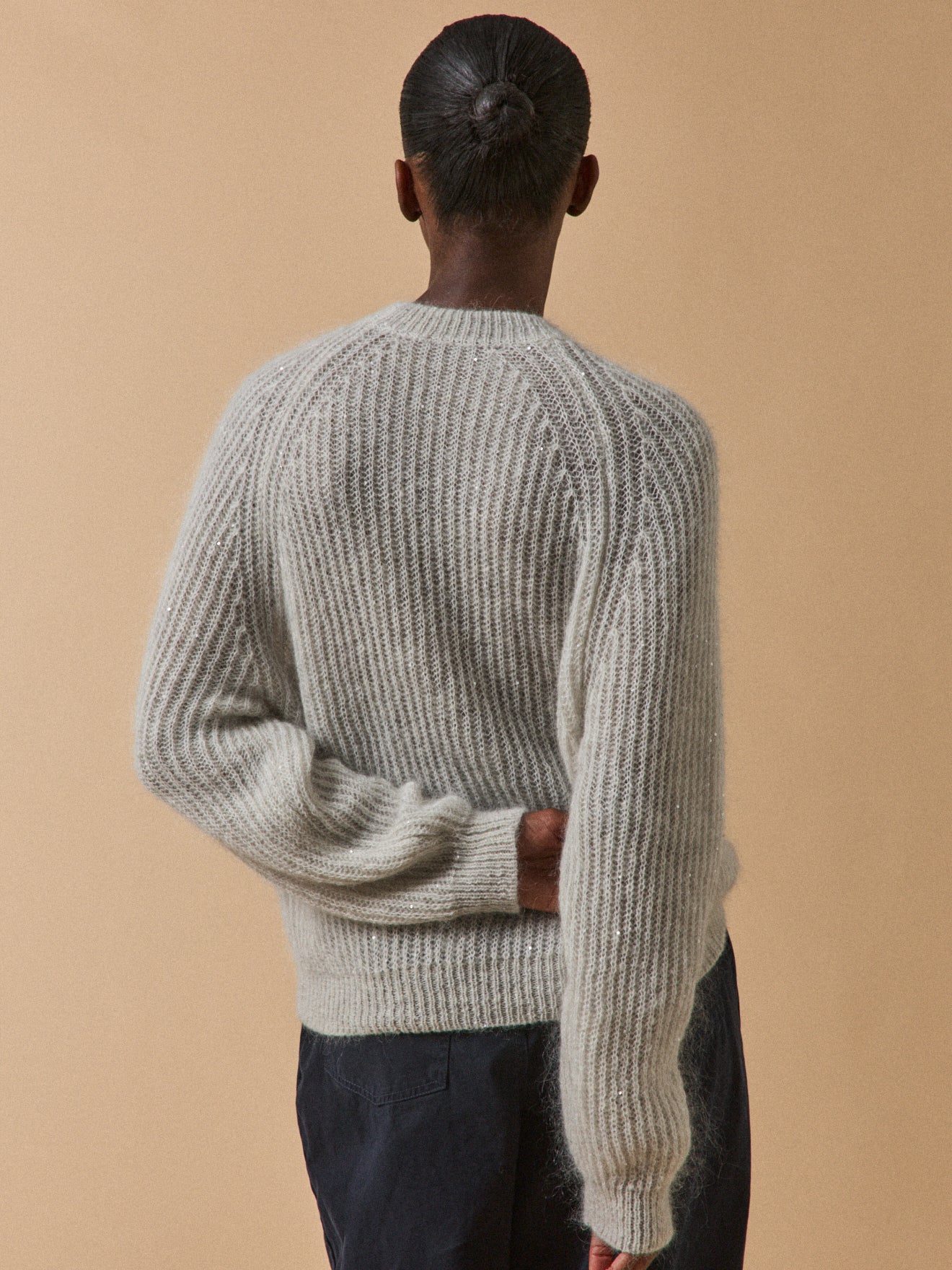 Damestrui met pailletten - mohair en alpaca