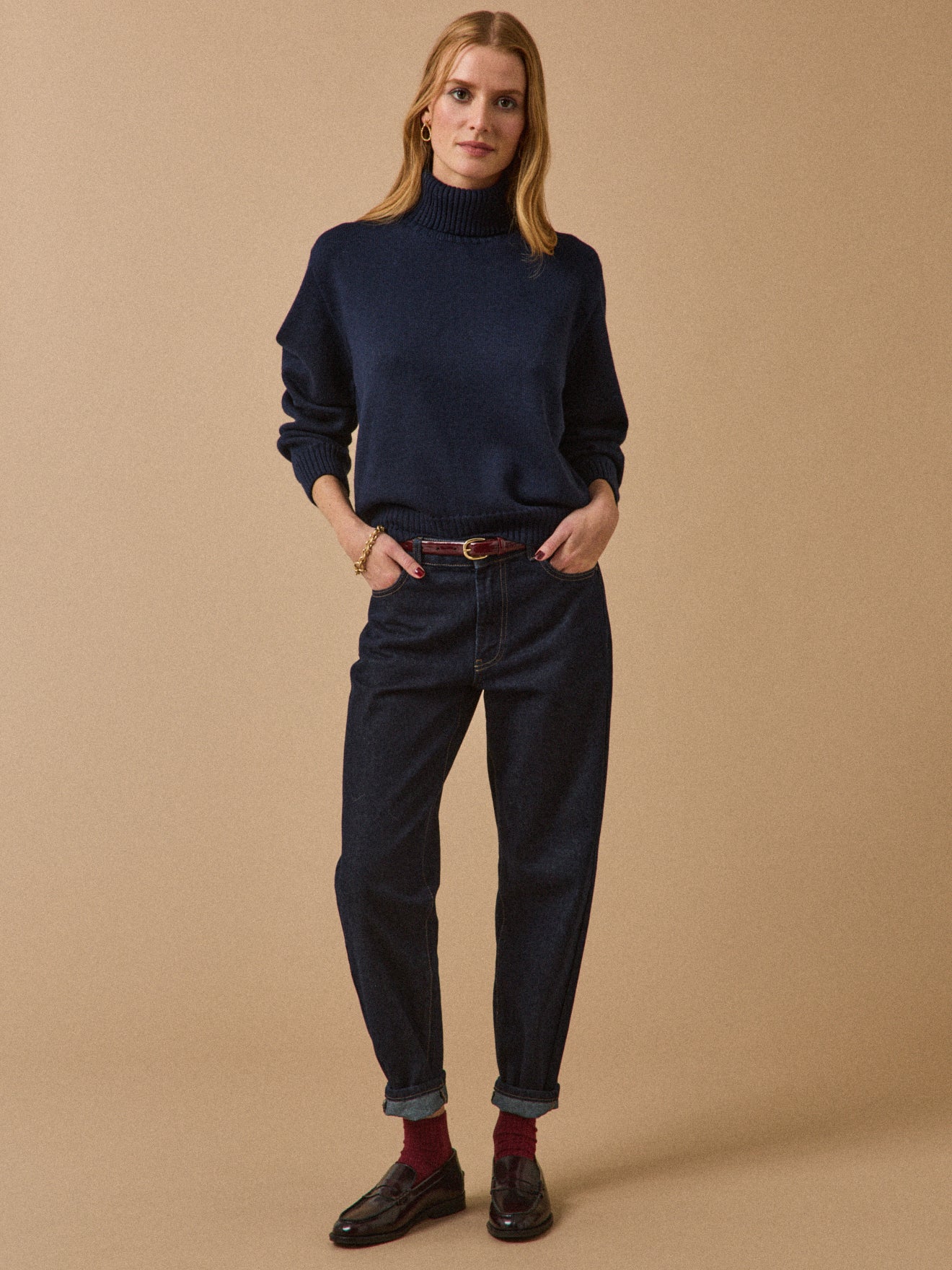 Pull col roulé femme laine mérinos - Cyrillus X les 3 Tricoteurs