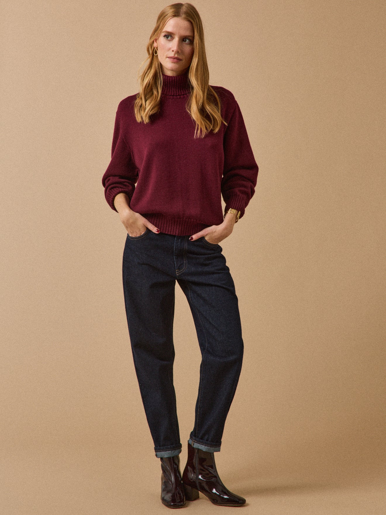 Pull col roulé femme laine mérinos - Cyrillus X les 3 Tricoteurs