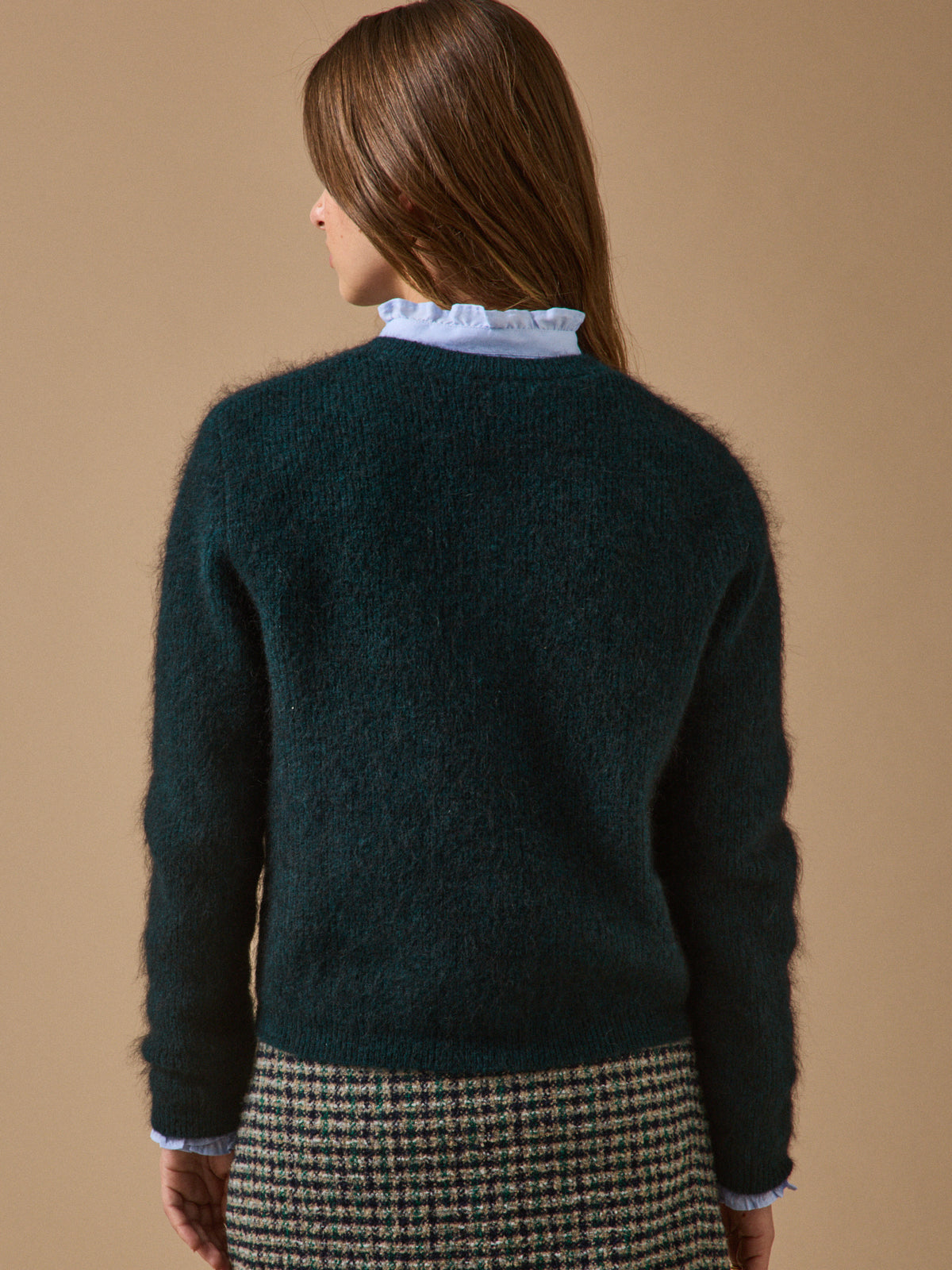 Damescardigan met wol en mohair