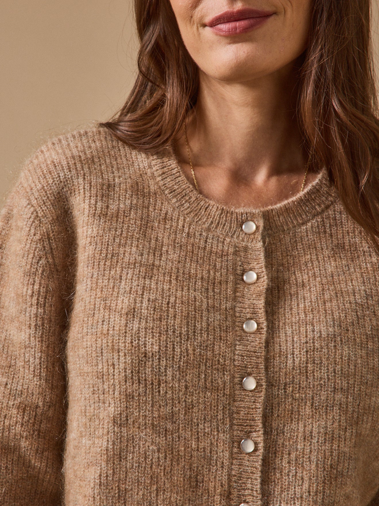 Gilet femme avec laine et mohair