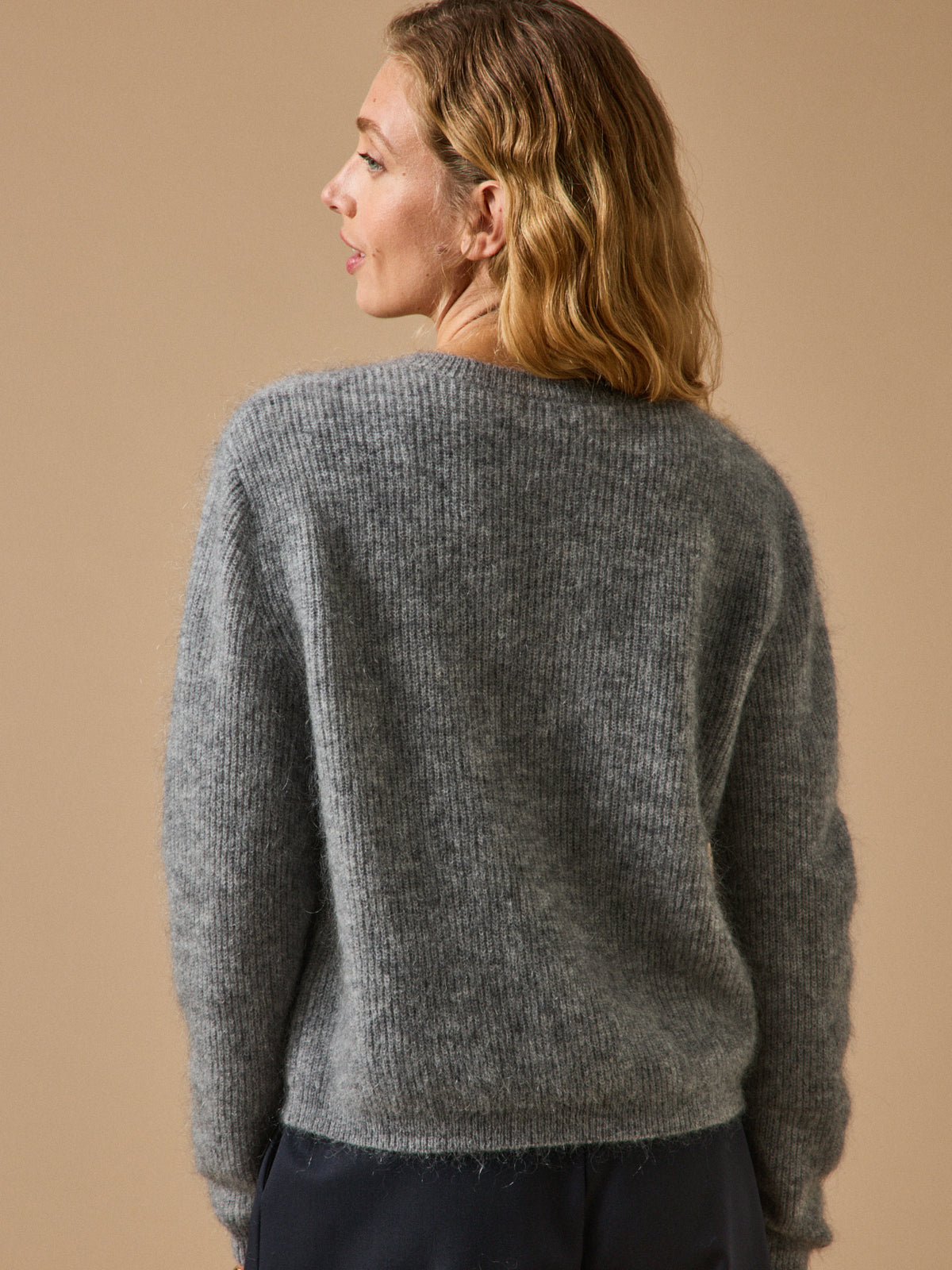 Gilet femme avec laine et mohair