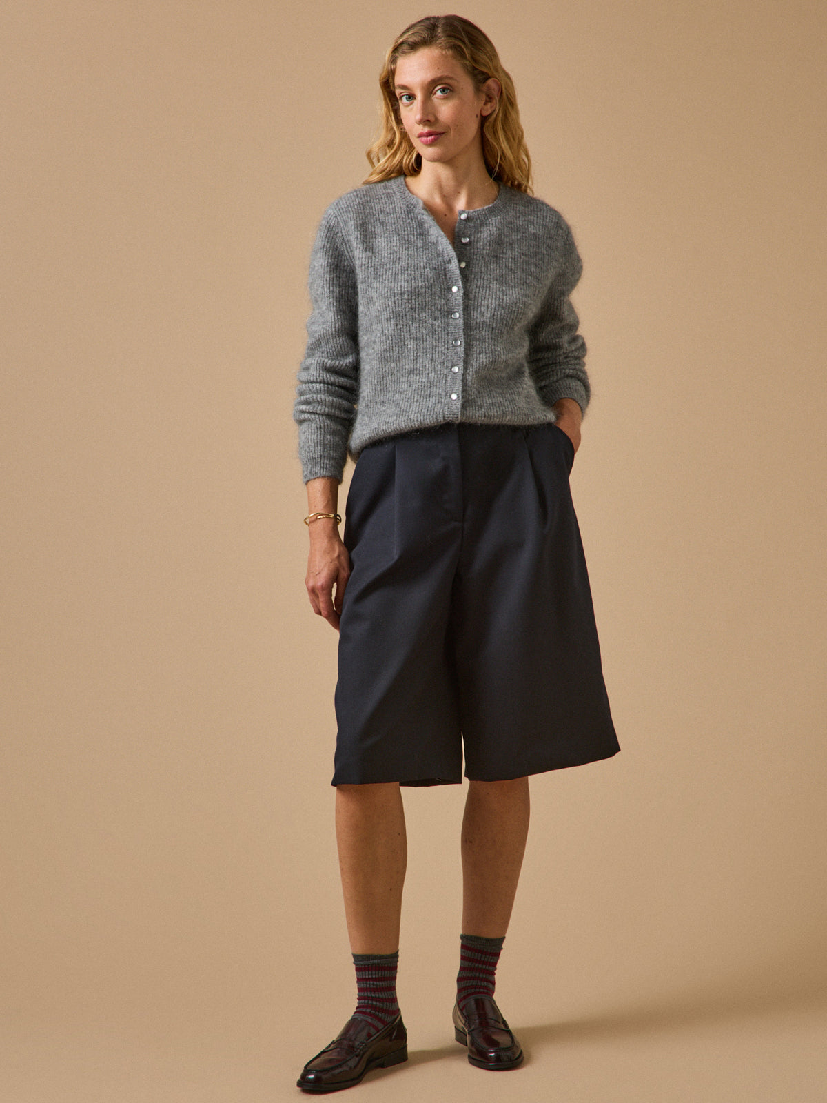 Gilet femme avec laine et mohair