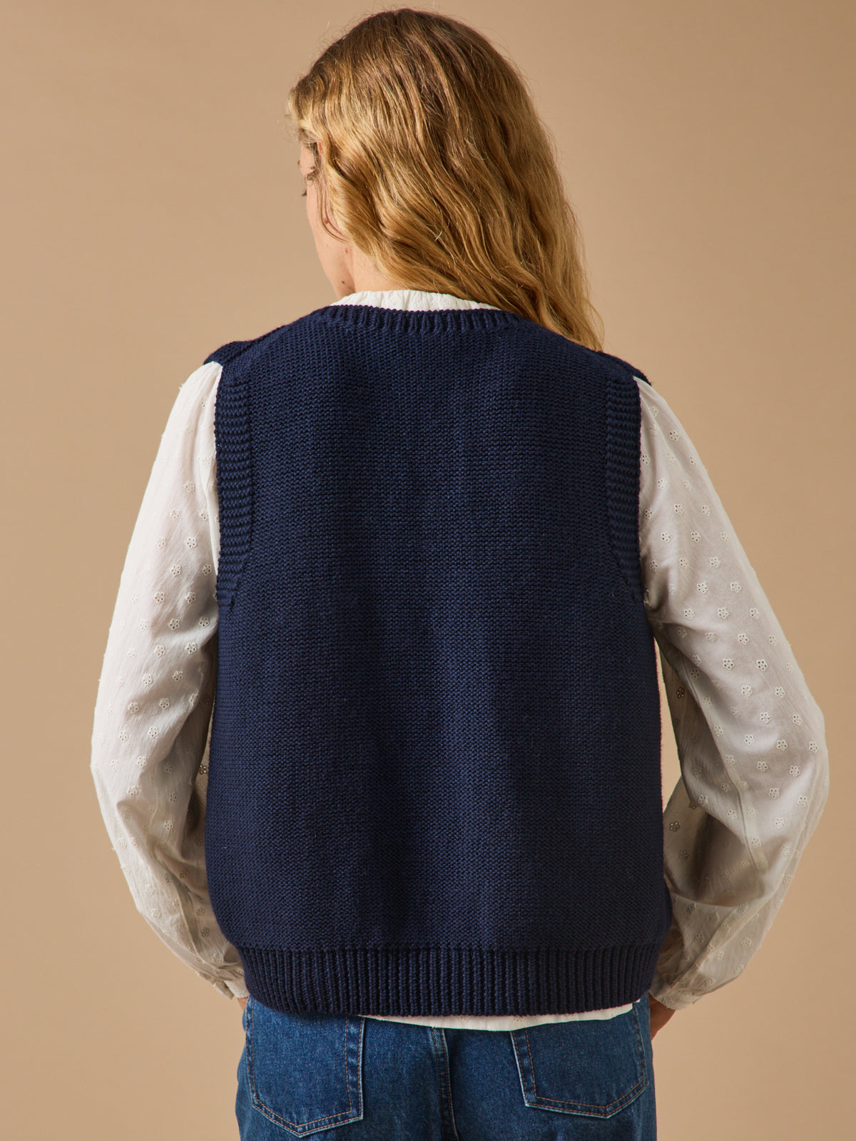 Damesvest in merinowol - Cyrillus x les 3 Tricoteurs