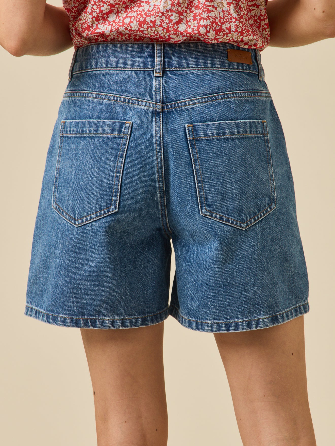 Damesjeansshort - biokatoen
