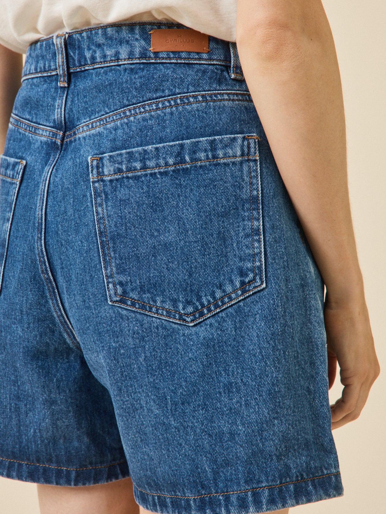 Damesjeansshort - biokatoen