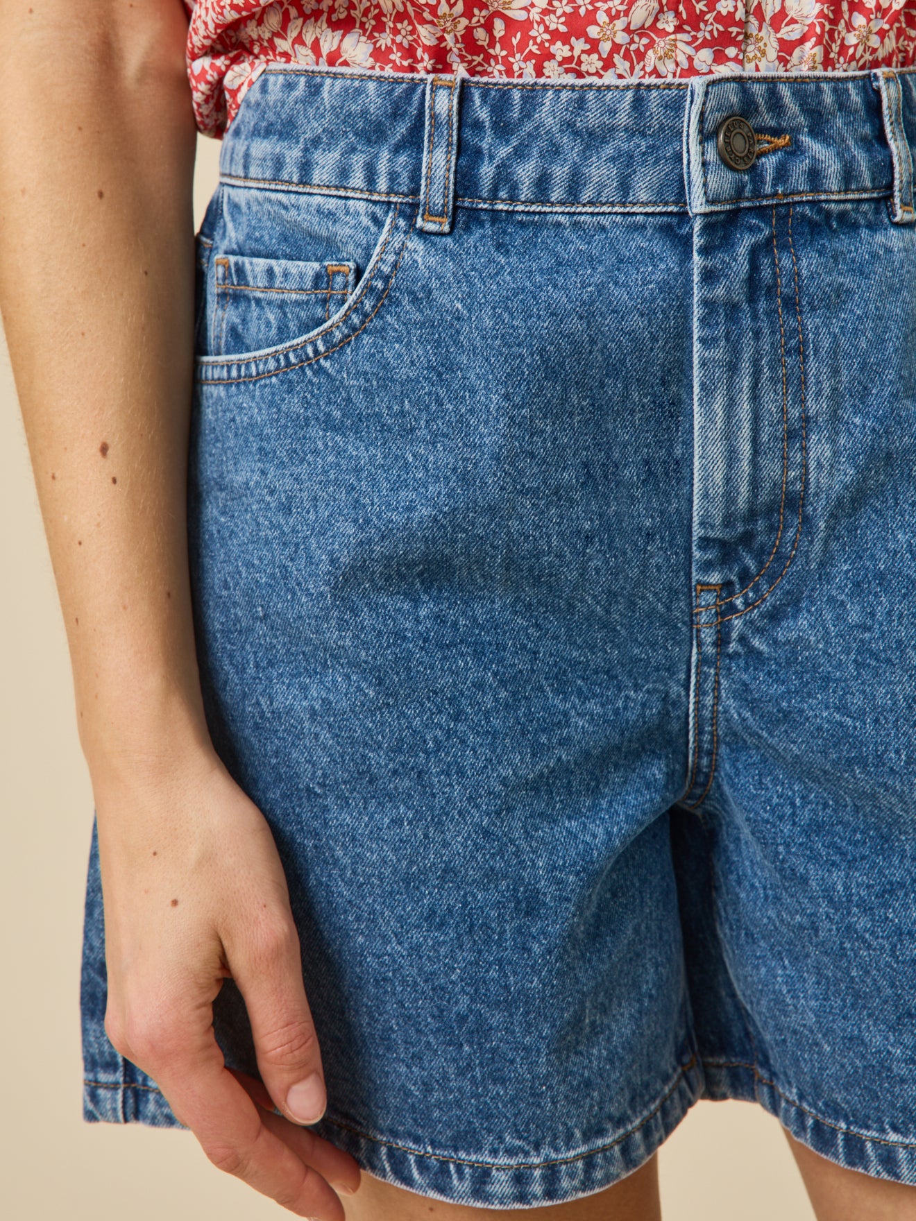 Damesjeansshort - biokatoen