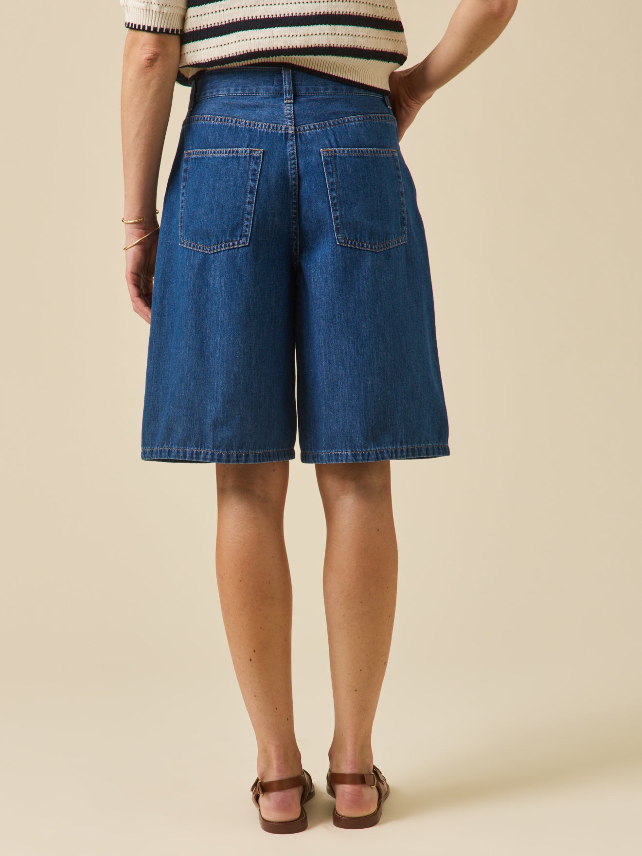 Bermuda denim light femme coton biologique