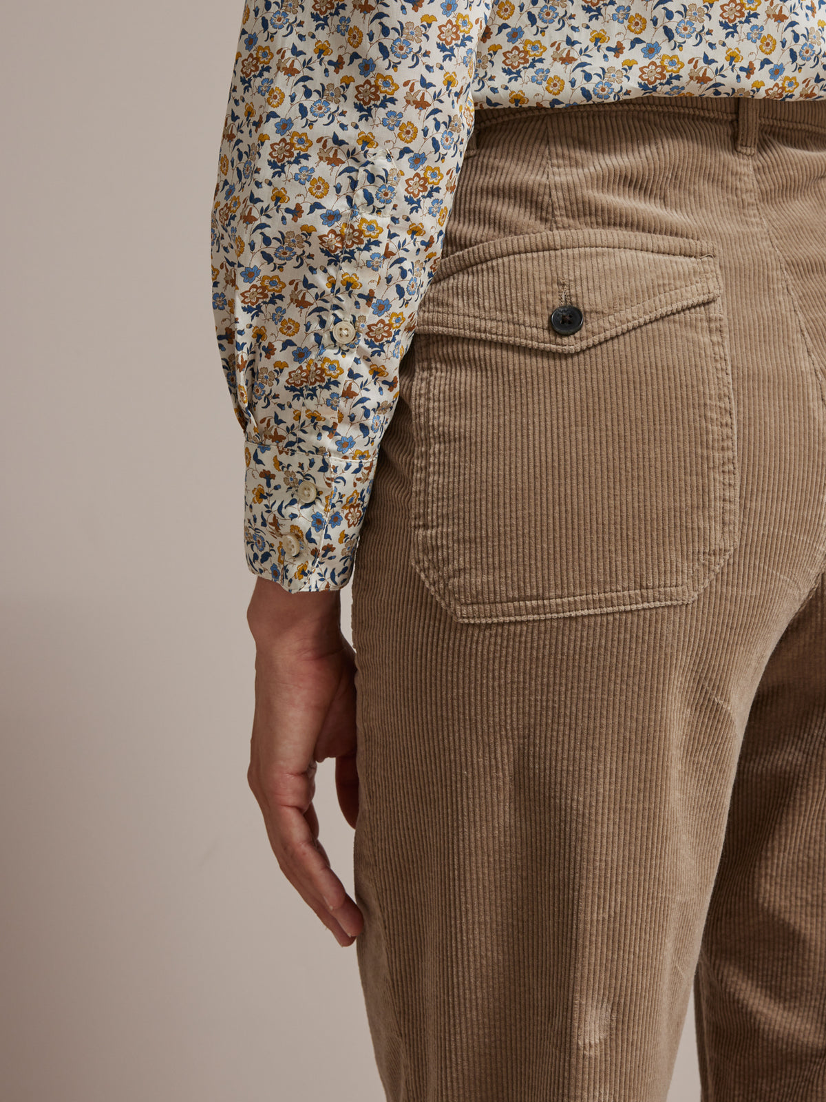 Pantalon cargo velours côtelé femme Inès