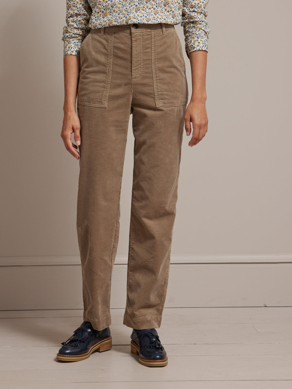 Pantalon cargo velours côtelé femme Inès