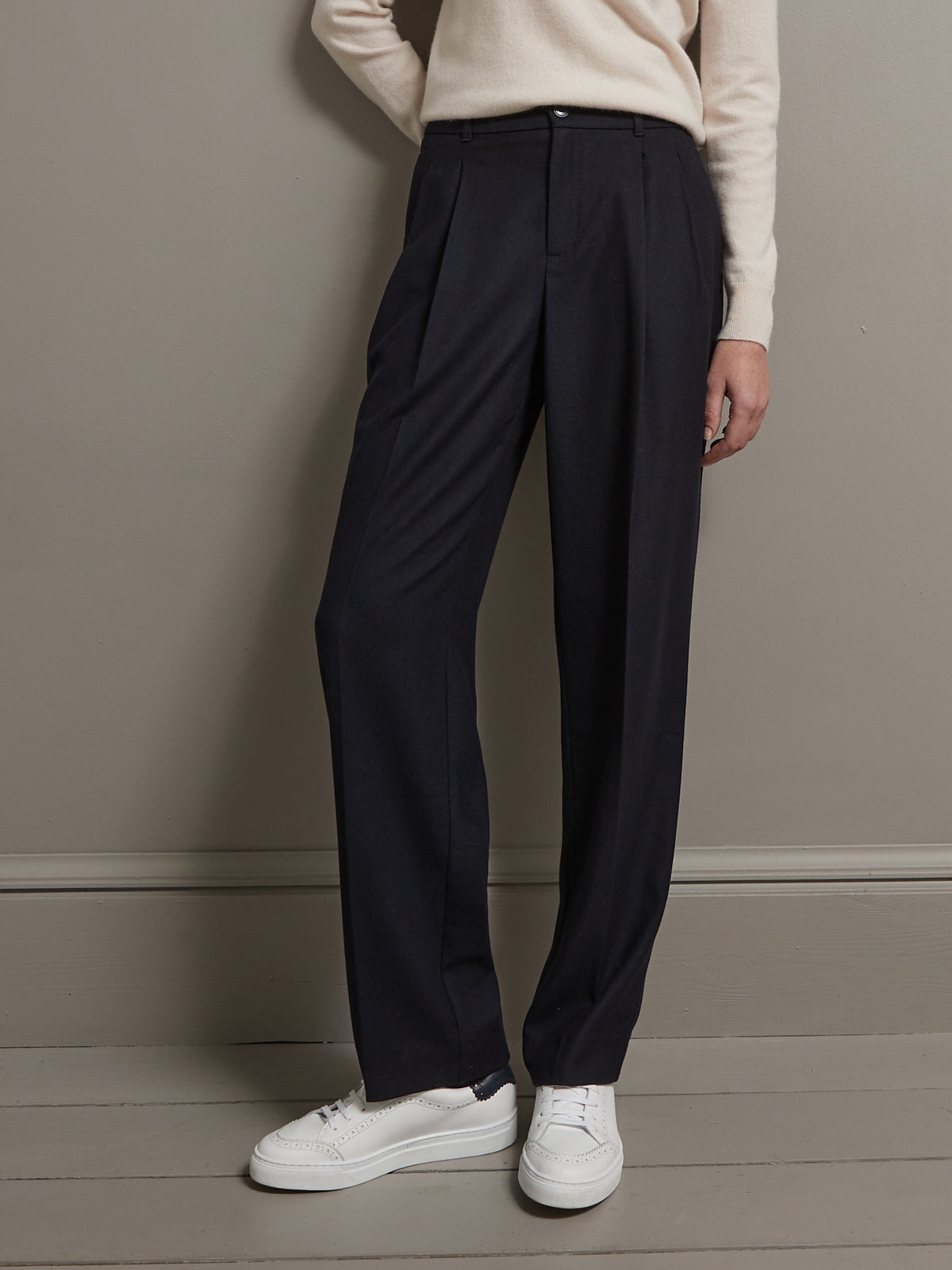 Pantalon carotte lainage femme Romane