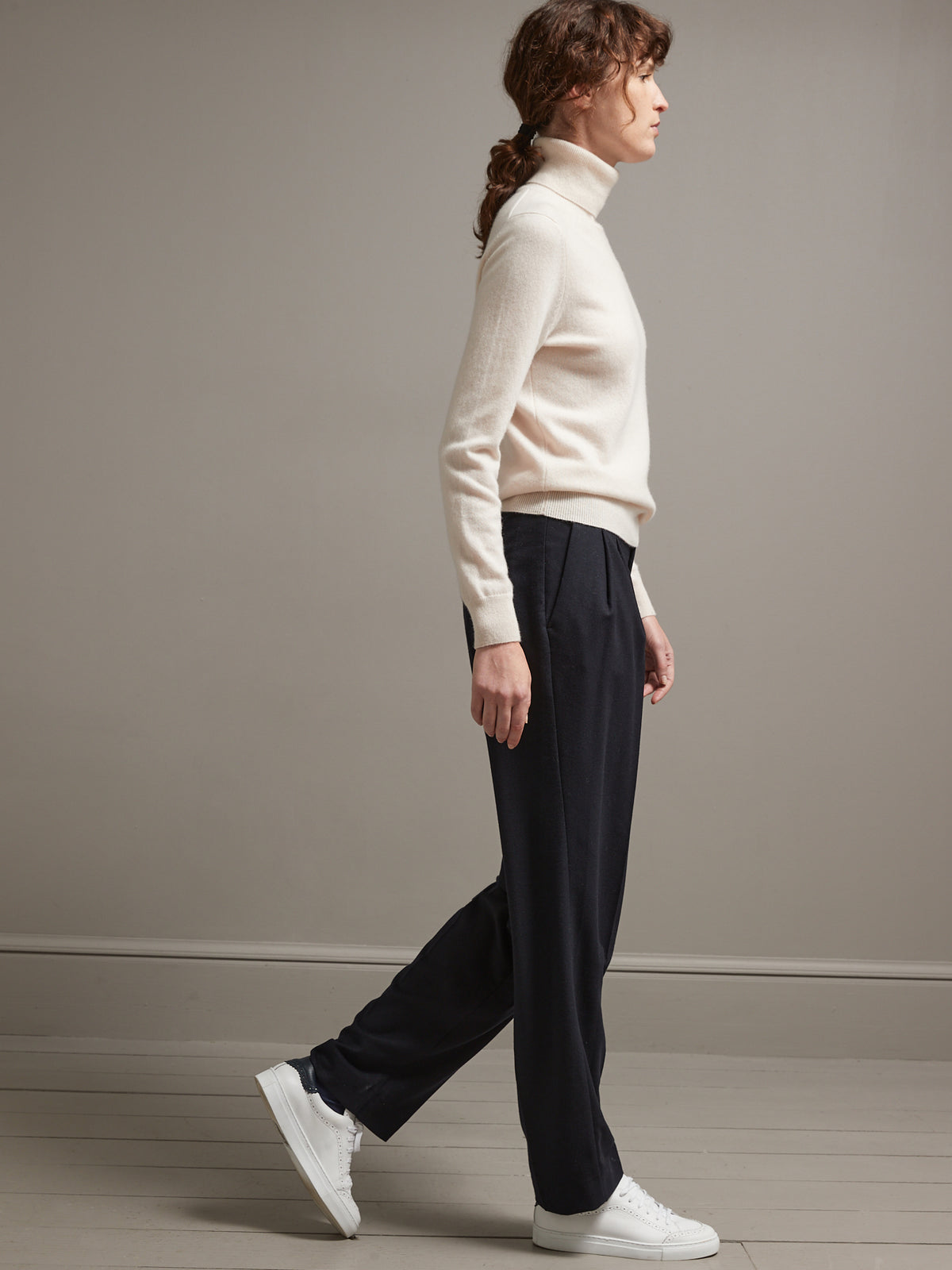 Pantalon carotte lainage femme Romane