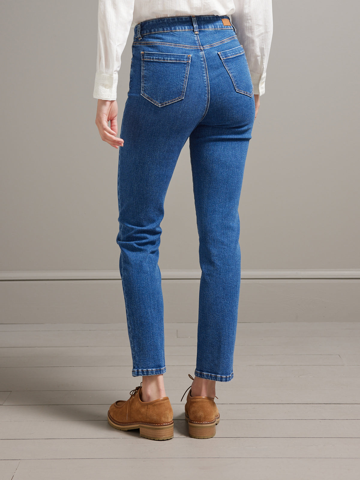 Damesjeans Mathilde, slim fit - biokatoen, ecologische wassing