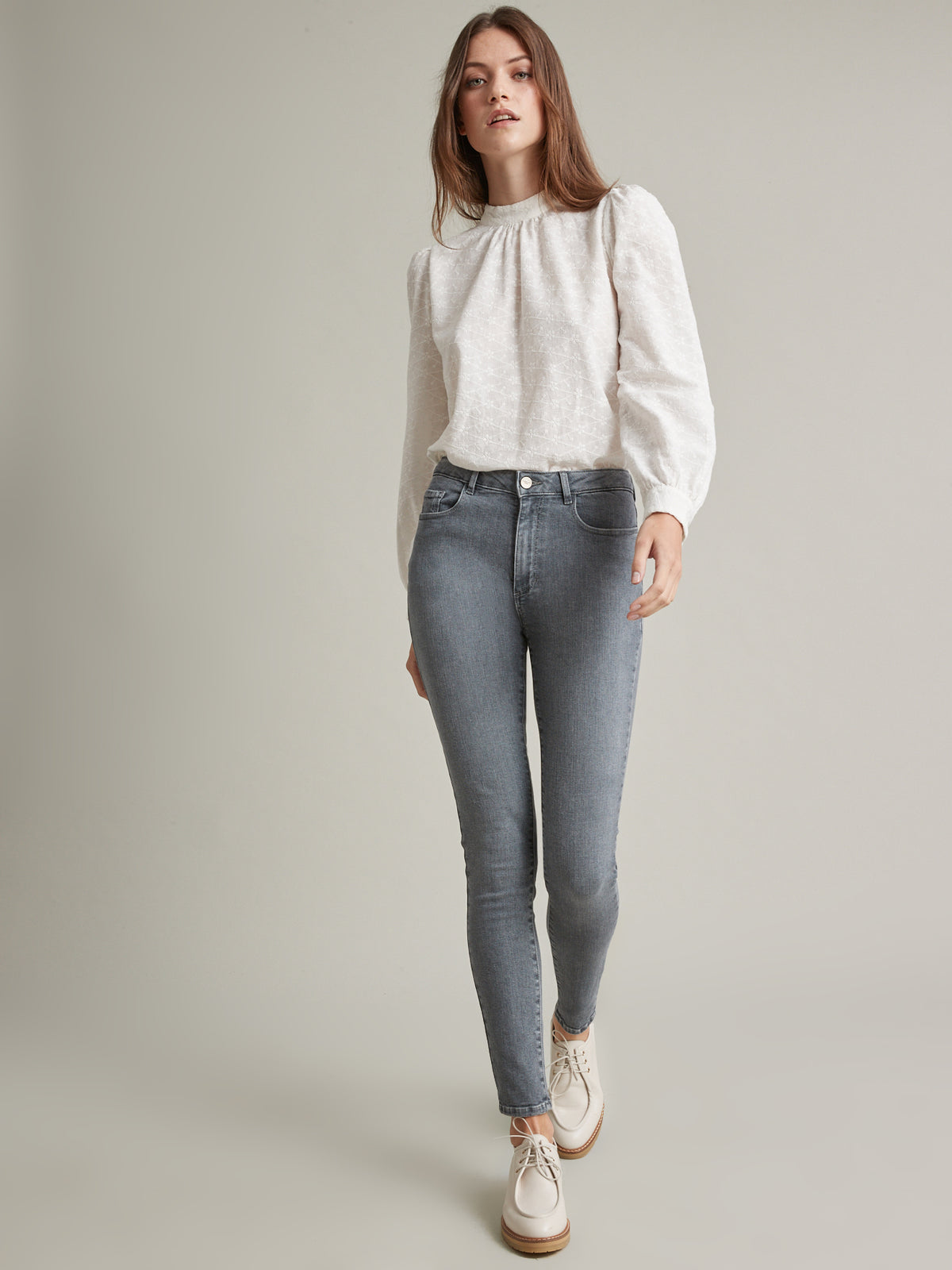 Damesjeans Mathilde, slim fit - biokatoen, ecologische wassing