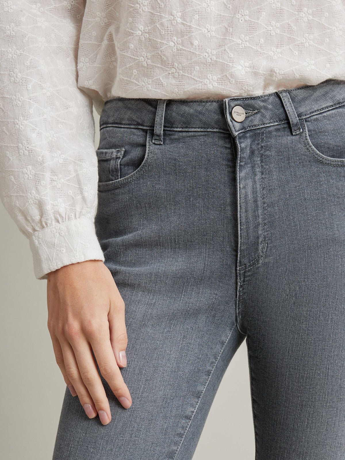 Damesjeans Mathilde, slim fit - biokatoen, ecologische wassing