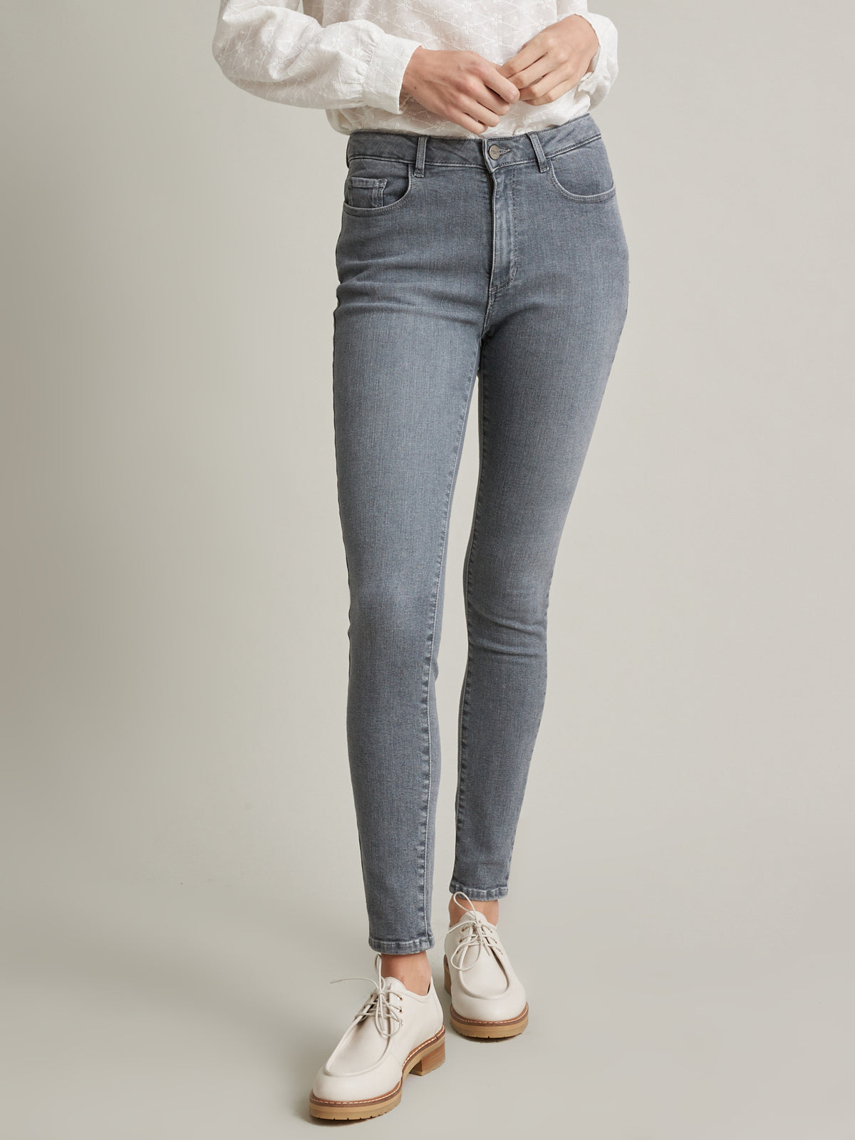 Damesjeans Mathilde, slim fit - biokatoen, ecologische wassing